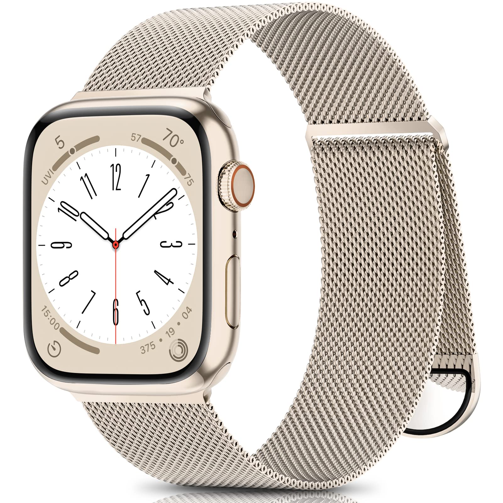DigiHeroMetal Strap Compatible with Apple Watch Strap 38mm 40mm 41mm 42mm 44mm 45mm, Stainless Steel Mesh Sturdy Closure Strap Replacement for iWatch Series 8 7 6 5 4 3 2 1 SE (Patented)
