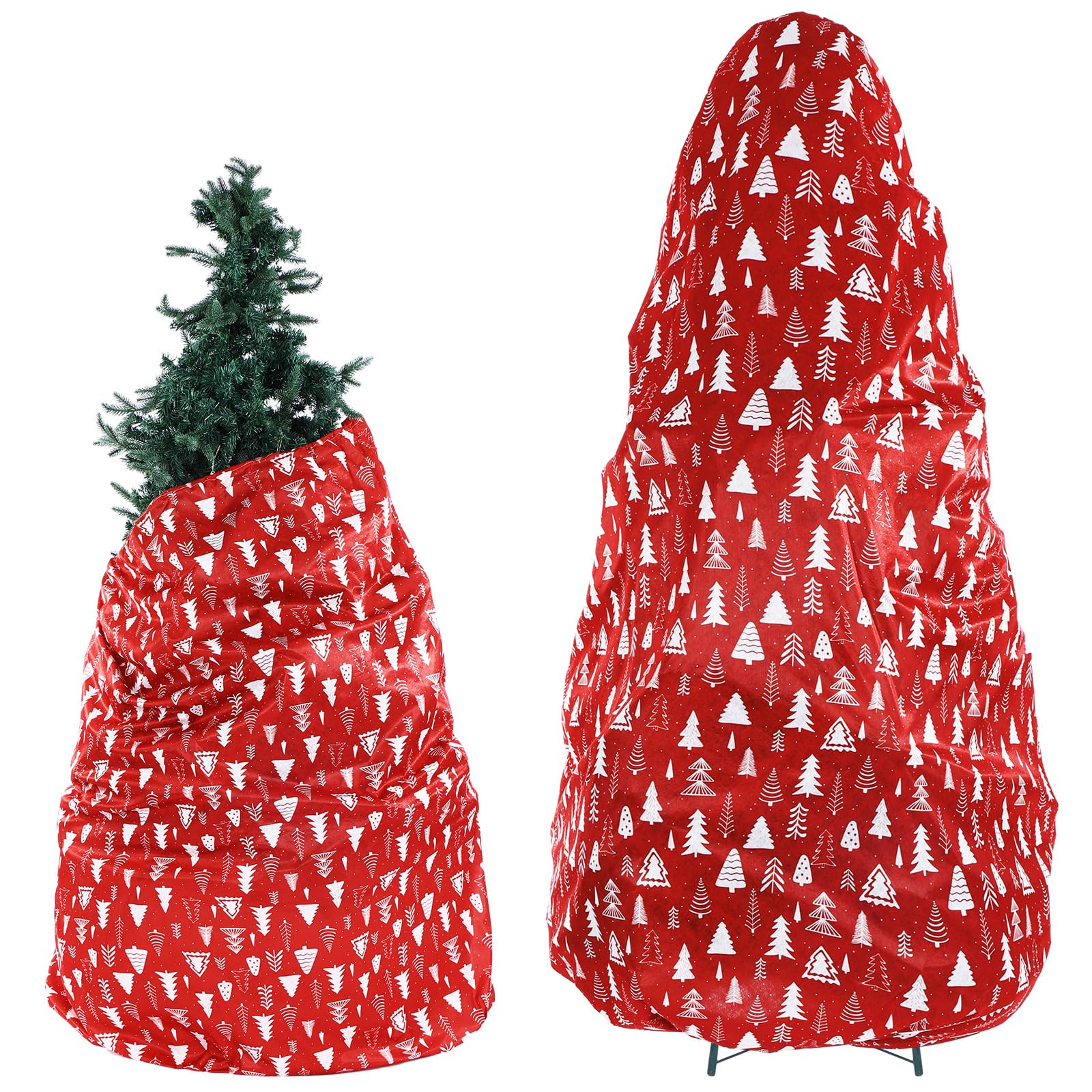 Sacs de rangement pour sapin de Noël verticaux 7,5 pi avec cordon 2 pièces