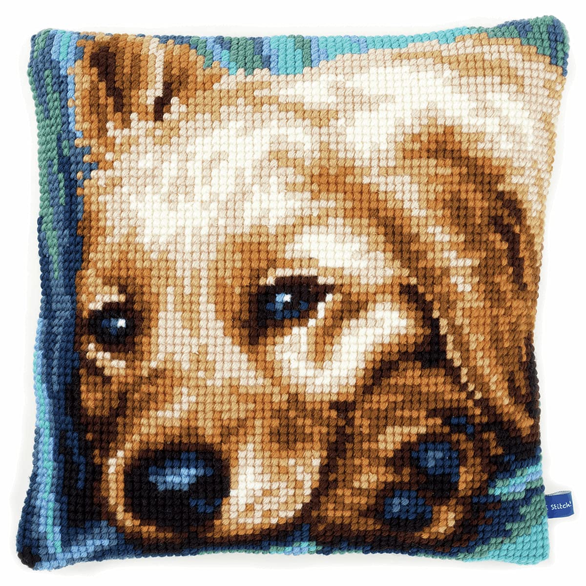 Vervaco Cross Stitch Kit: Cushion: Dog, Cotton, NA, 40 x 40cm