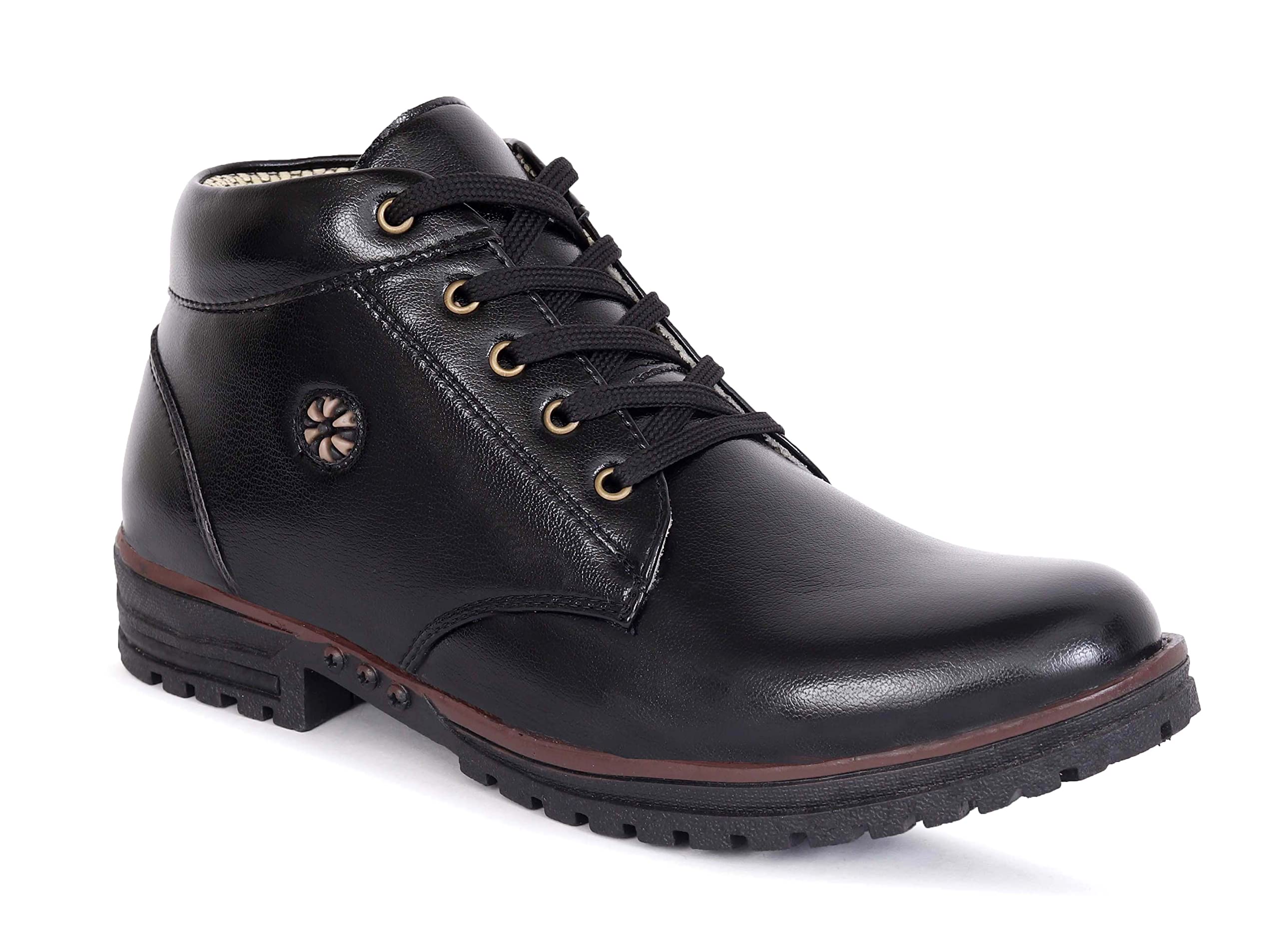 Gwal G Synthetic Leather Classy Boots, Outdoor and Casual Boot Shoes for Mens(Size-7, Color-Black) (B09HV134MN) Amazon Price History, Amazon Price Tracker