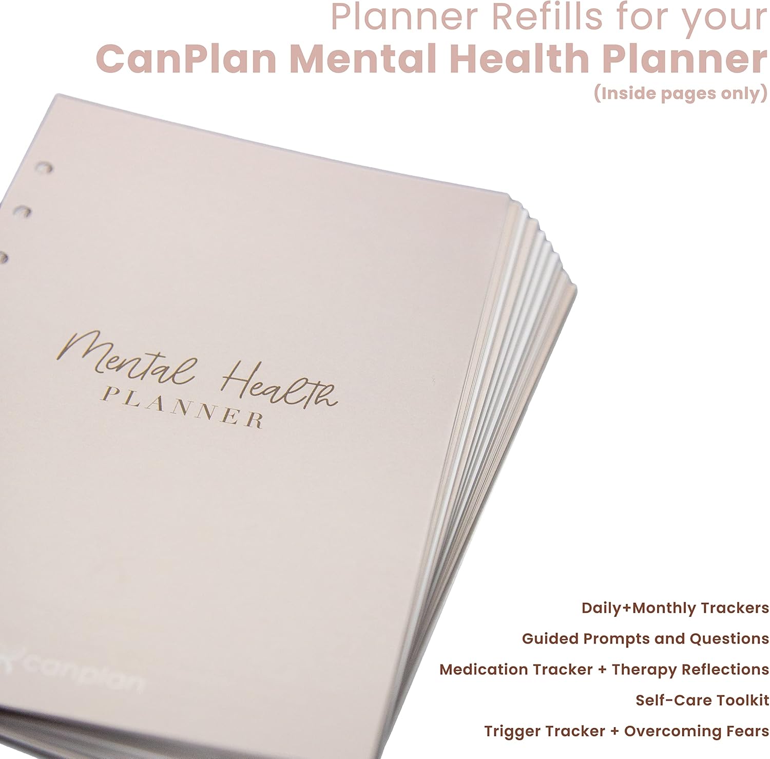 CanPlan Mental Health Planner Refills (12 Months of Inside Pages Only), Best Mental Health Planner, Best Self Care Gift, Mental Health Gift