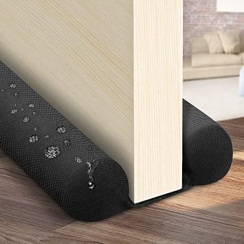 Waterproof Twin Door Draft Stopper Adjustable Size 30" to 36" Weather Stripping Noise Blocker Window Breeze Blocker