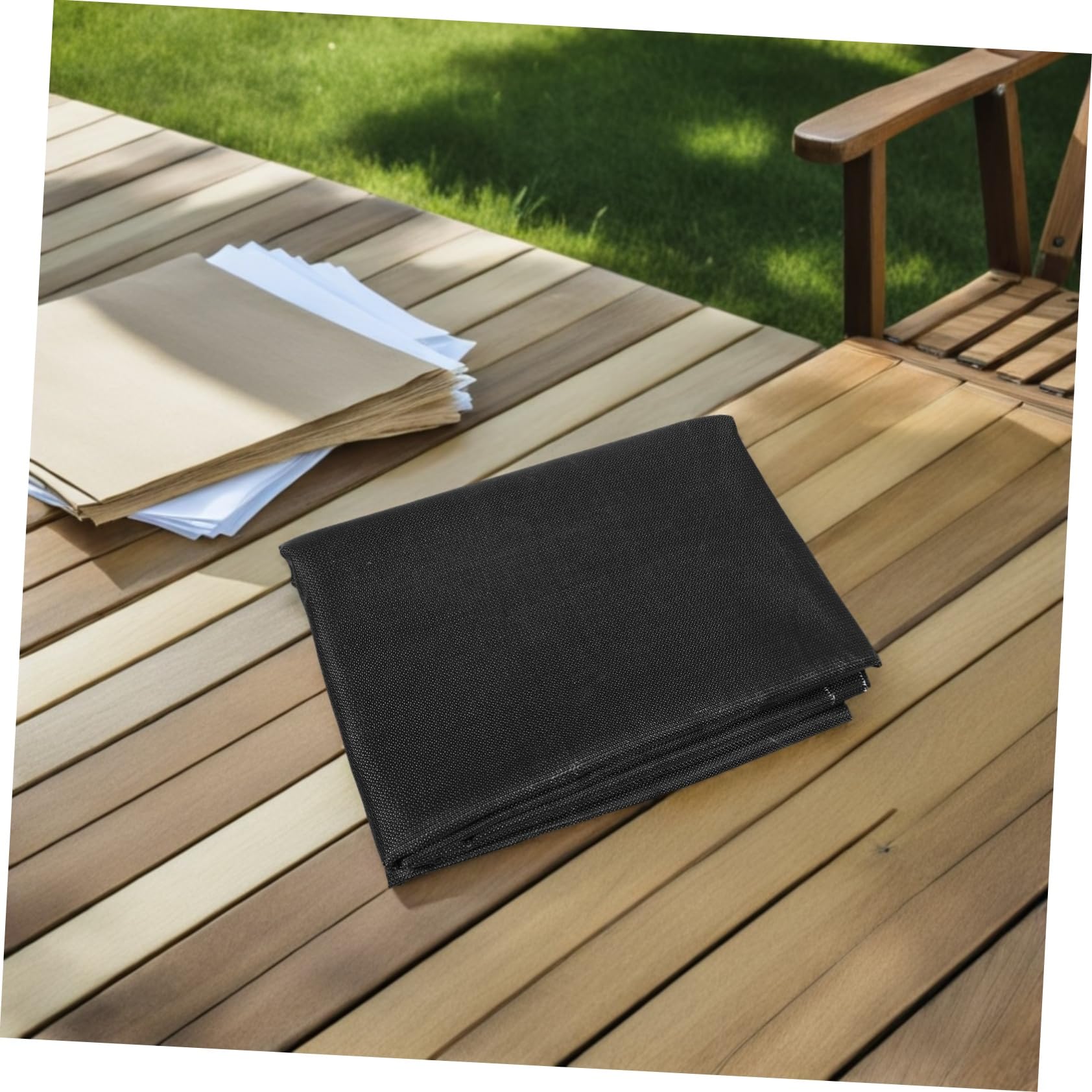 TOYANDONA Estera Ignífuga para Parrilla Resistente Al Agua y Aceite para Césped y Terraza para Barbacoa Al Aire Estera Protectora