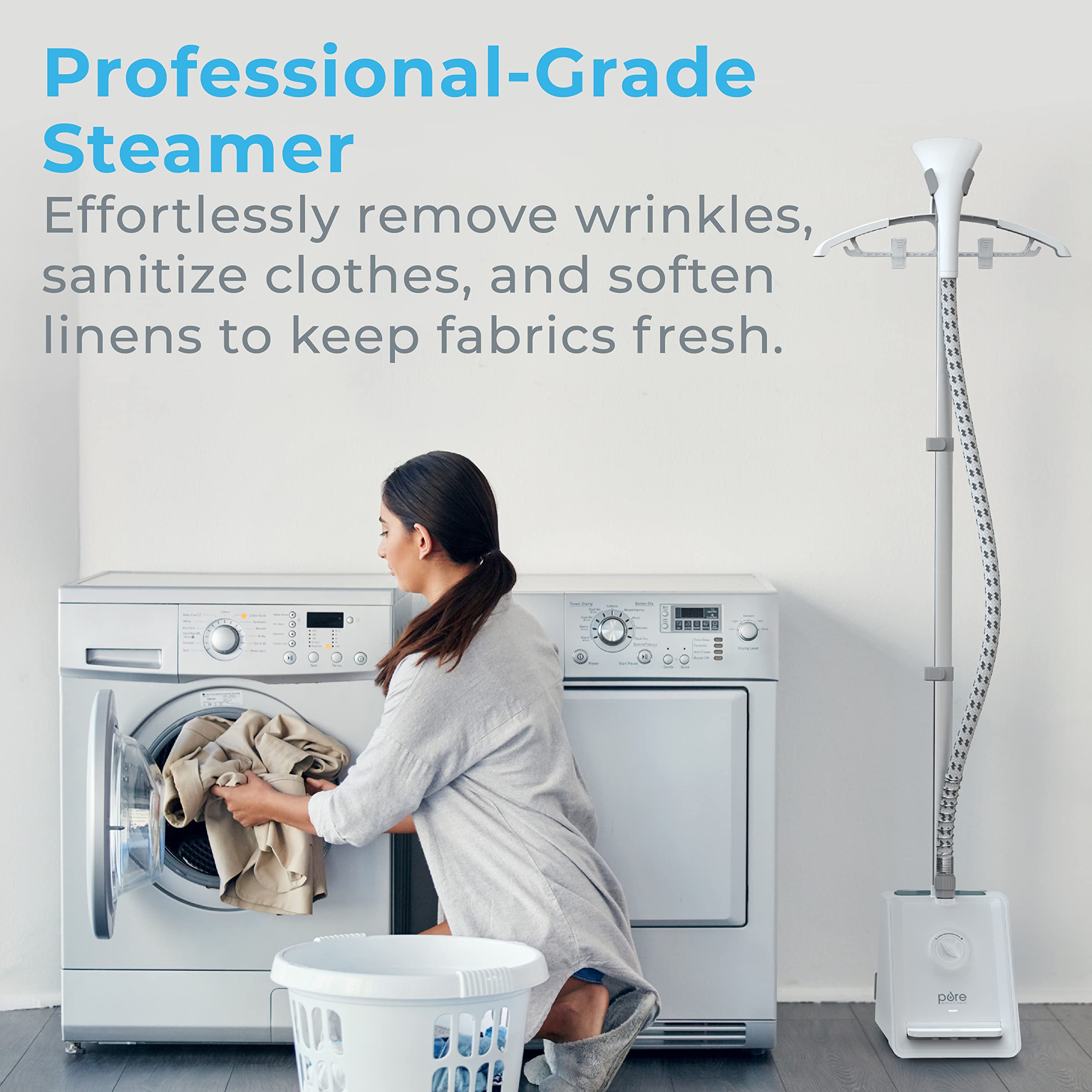 pure enrichment puresteam pro upright clothes steamer