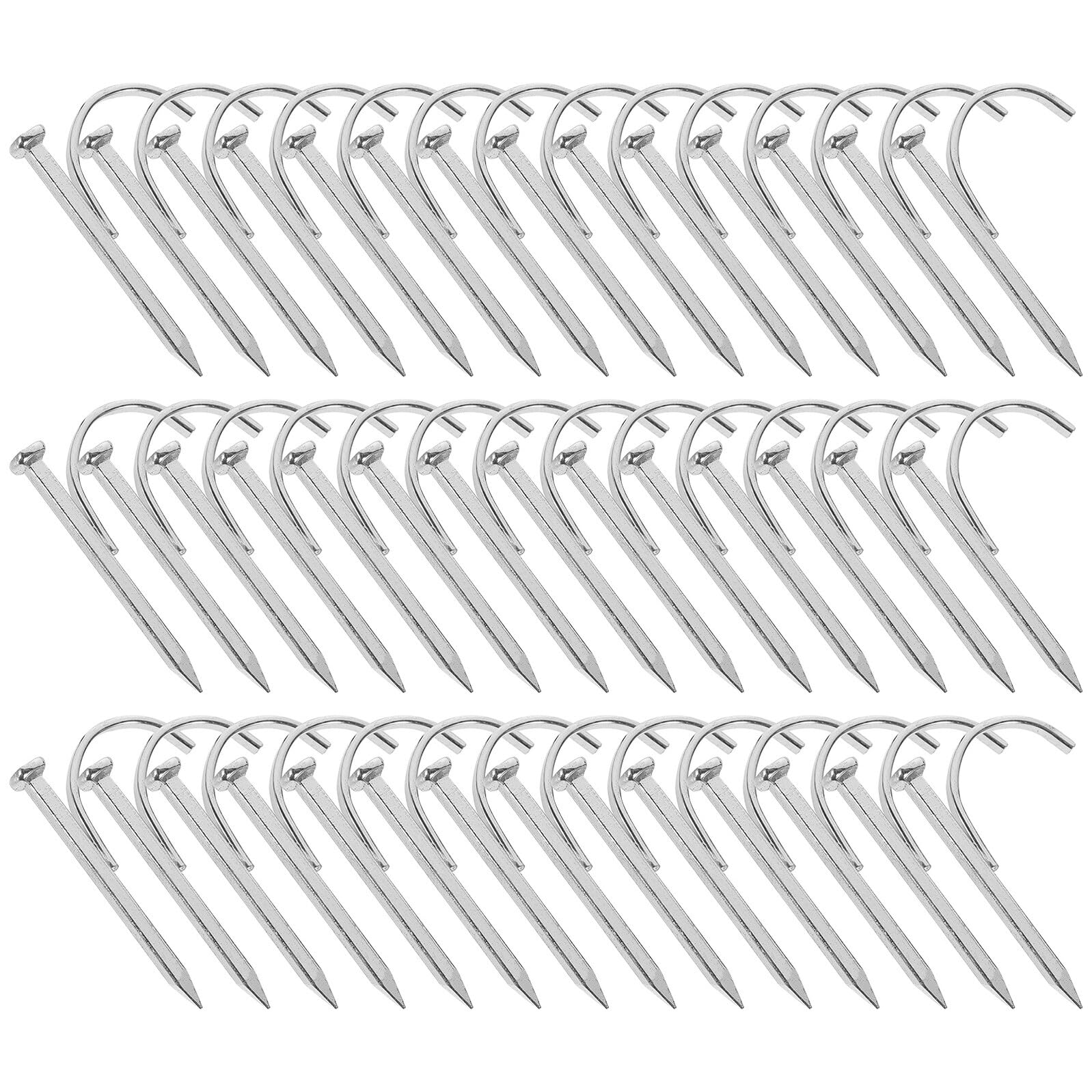 150 Pièces Lot de 150 Crochets de Tuyau en Acier 32mm Clous de Fixation Robustes pour Plomberie Supports Muraux pour Tubes D'eau Colliers de Serrage Résistants pour Installation