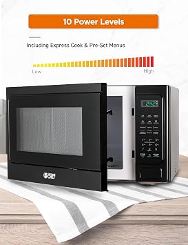 Commercial Chef 1.3 Cu. Ft. Countertop Microwave Oven, CHM13MB6, Black