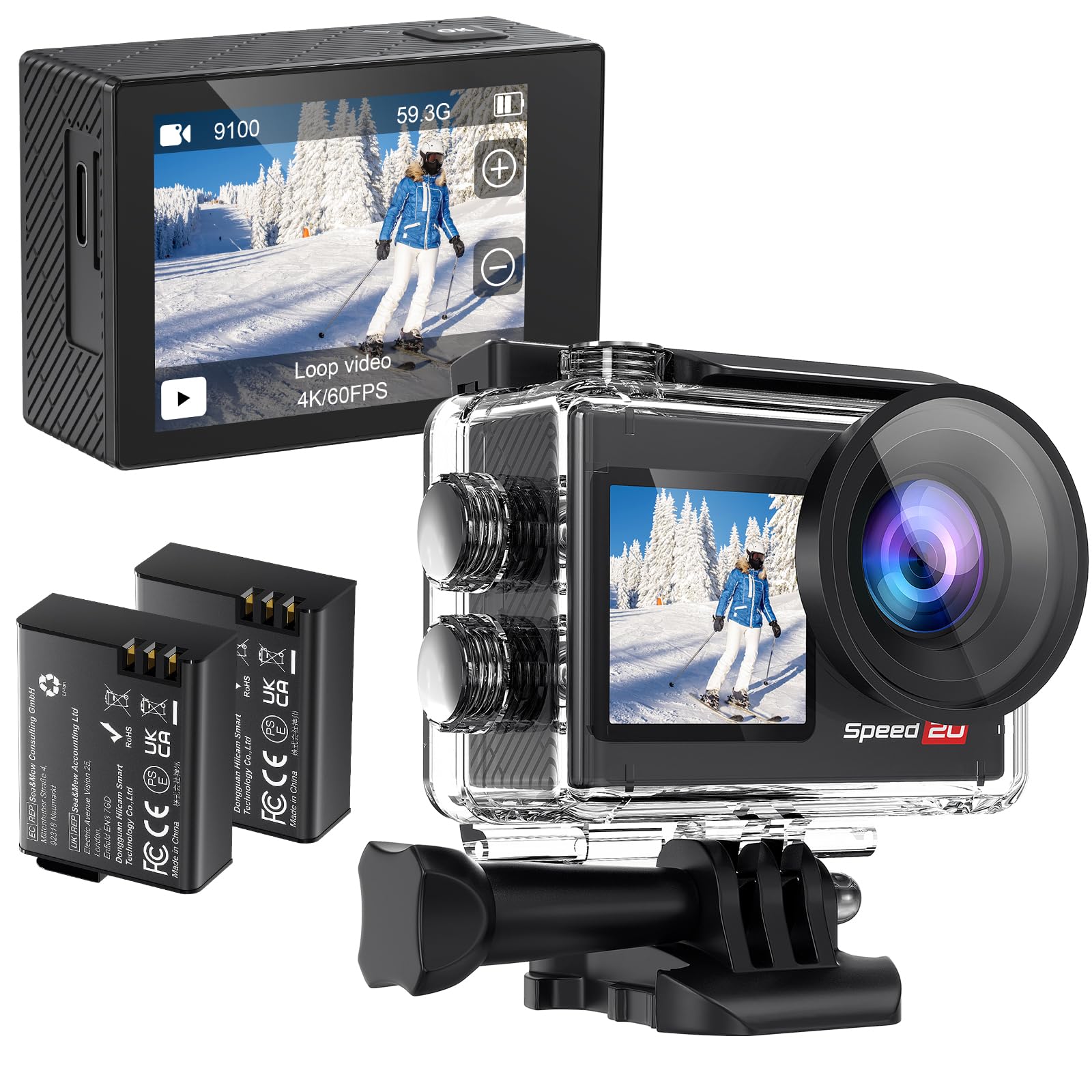 バレット HD3 ウェアラブルカメラ GLOBAL・DC、弾丸型の耐衝撃・防水