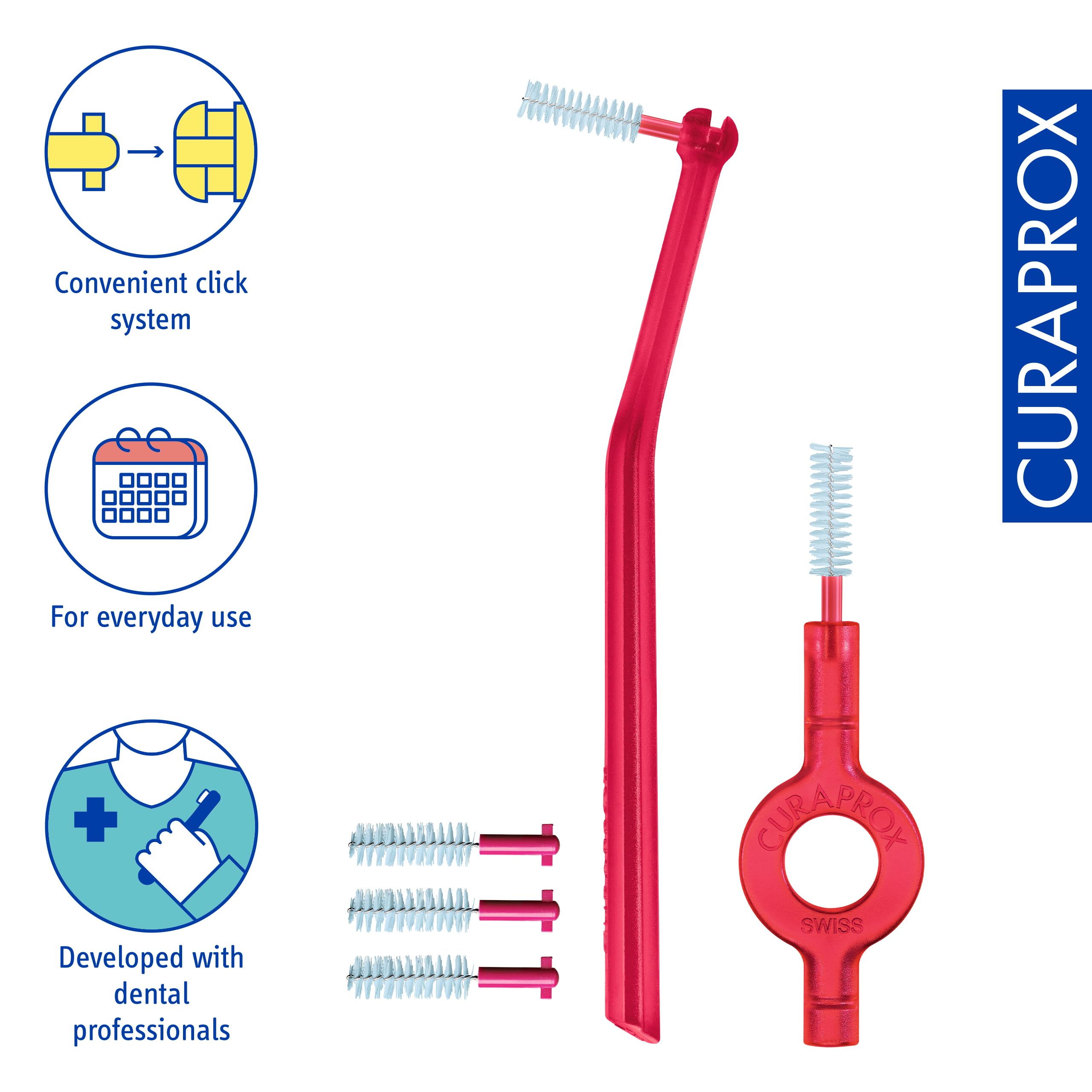 Curaprox Interdental Brush Set CPS Perio Start - for Larger Gaps & Gum Care, Pink, CPS 405 Perio Start - Image 3