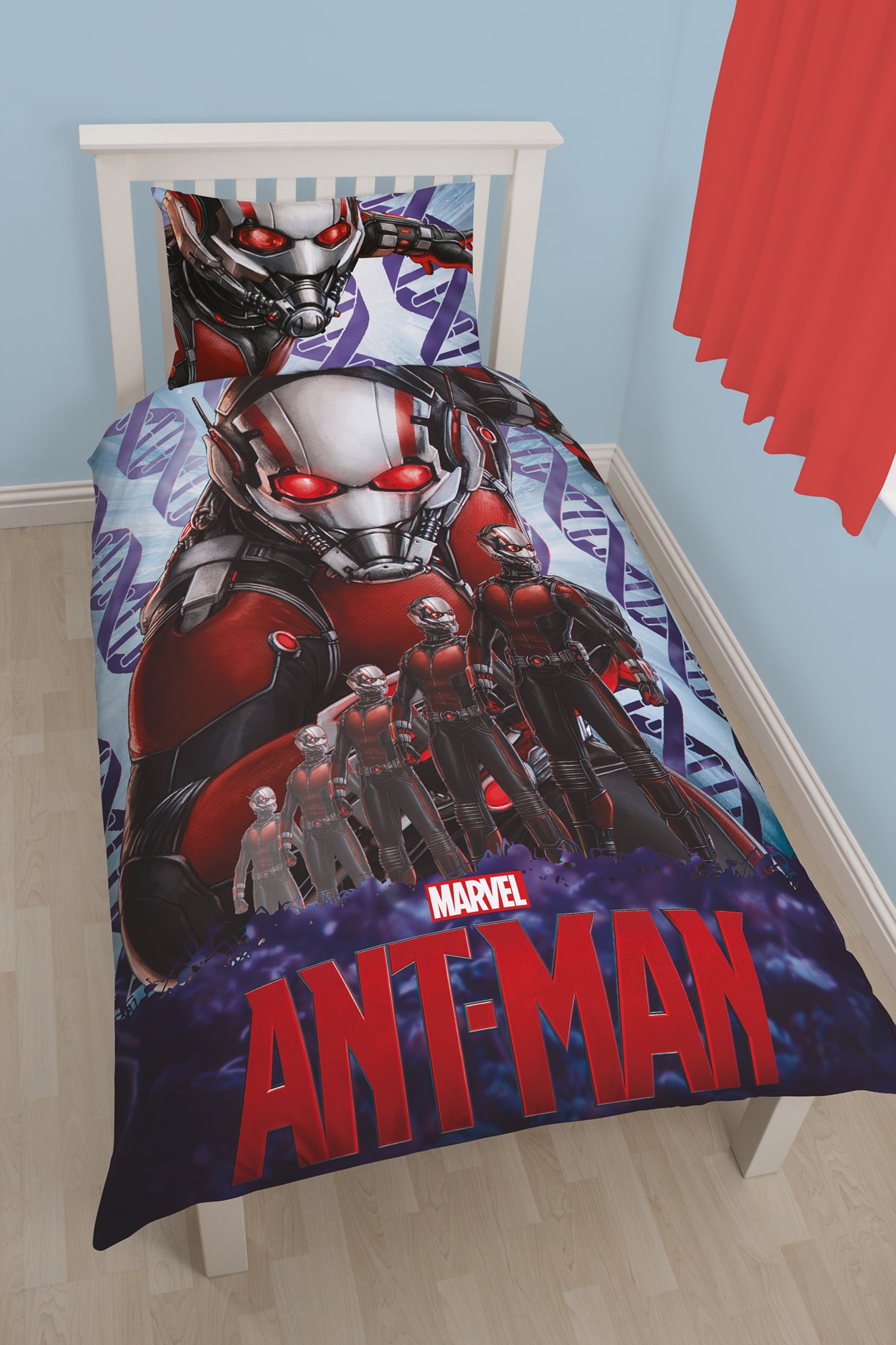 Character World Multi Single Disney Marvel Antman Atom Panel Duvet Set, -Colour