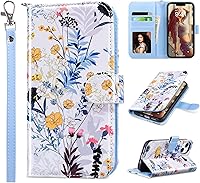 Vista 35 de ULAK Funda tipo cartera compatible con iPhone 14 Plus con tarjetero [bloqueo RFID], funda con tapa para mujeres y niñas, piel sintética, soporte