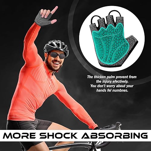 Miniatura 4 de WESTWOOD FOX Guantes de ciclismo de medio dedo, unisex, acolchados, para la palma de la mano, guantes de ciclismo de MTB para hombres y mujeres,