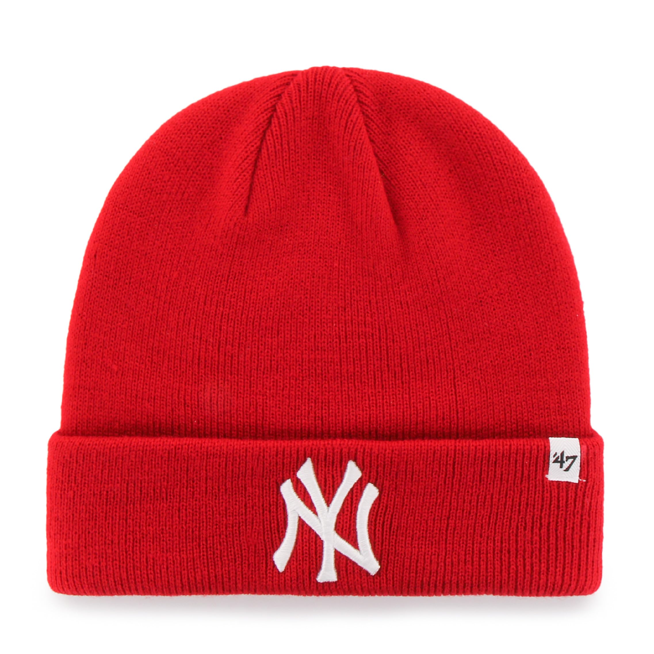 MLB New York Yankees '47 Brand Cuffed Knit Hat Beanie - Red