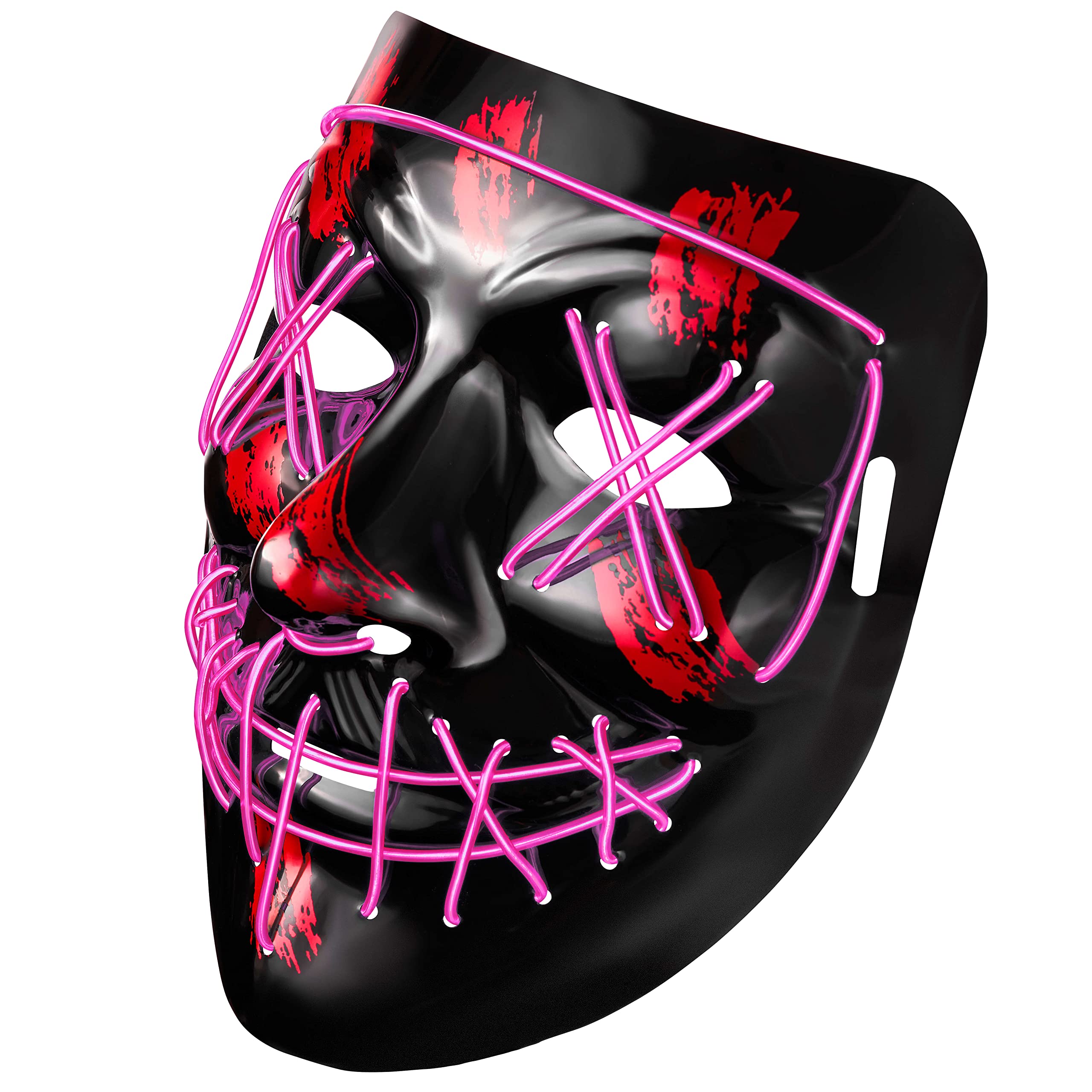 Balinco LED mask with 3 light modes - perfect for techno DJ, Pink - Image 4