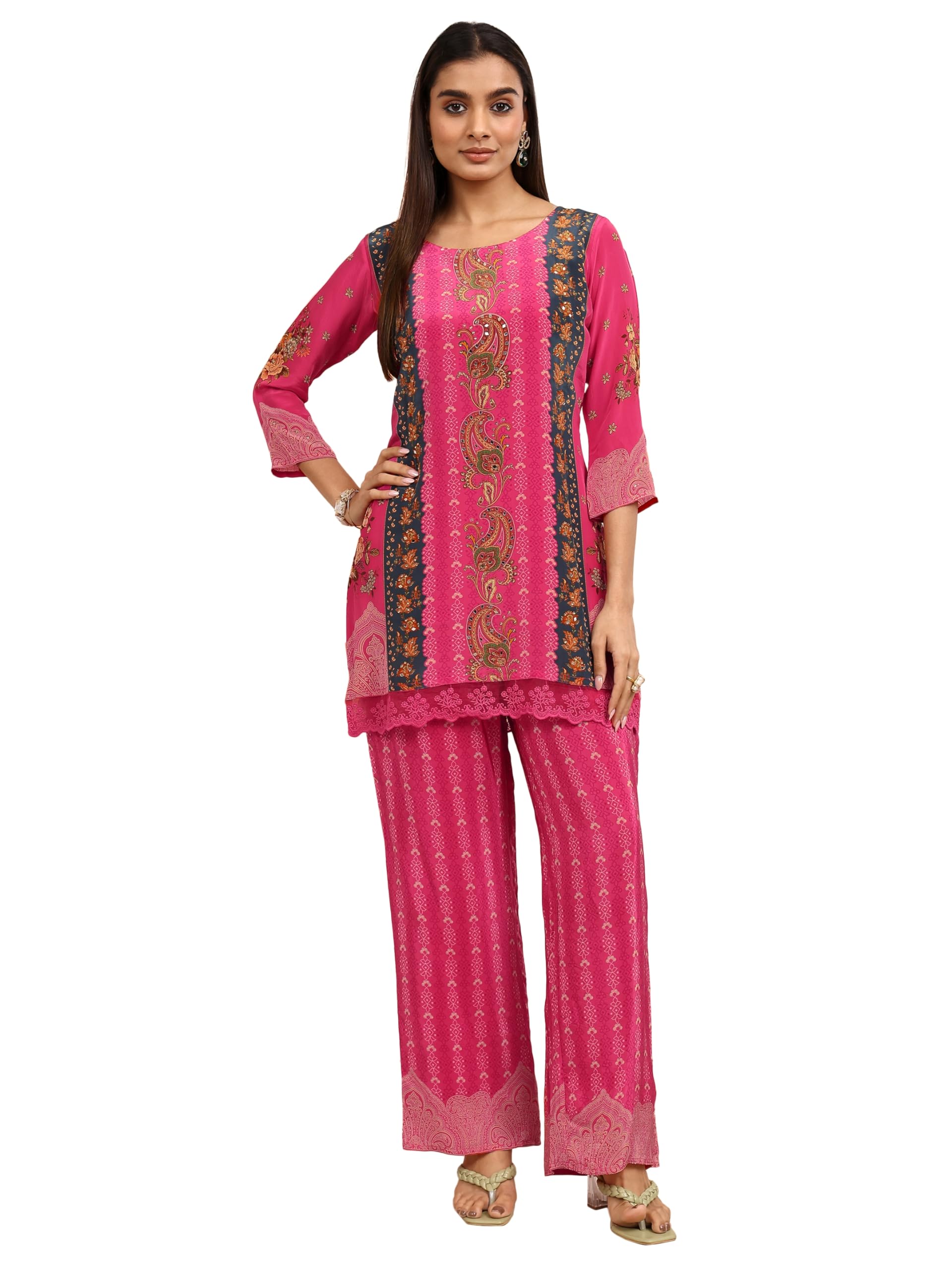 libas Printed Crepe Co-ord Set-picture-36