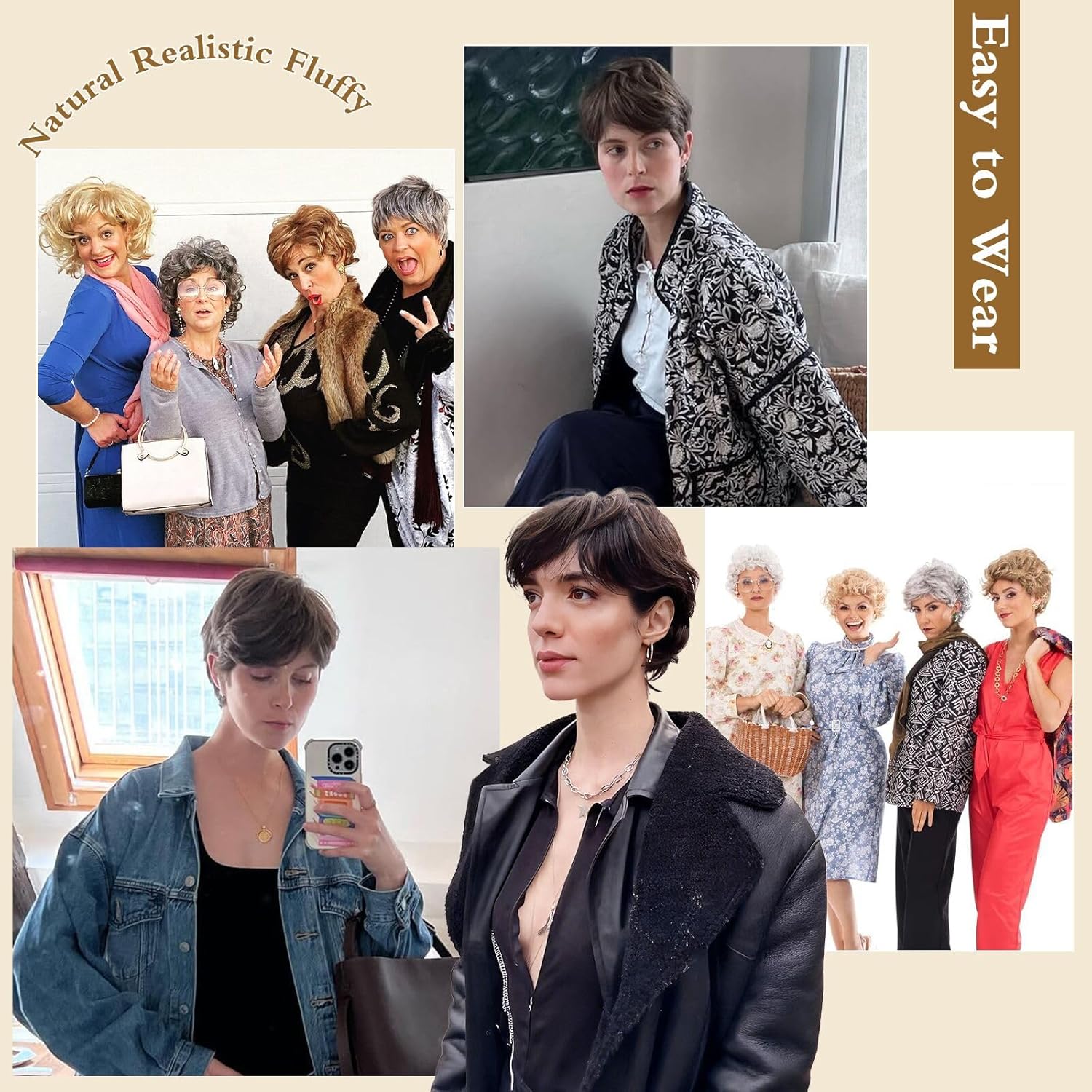 Haloo Blonde Pixie Wigs for Women - Short Natural Layered Haircut Synthetic Heat Resistant Hair Wig for Daily Costume Light Blonde - Image 6