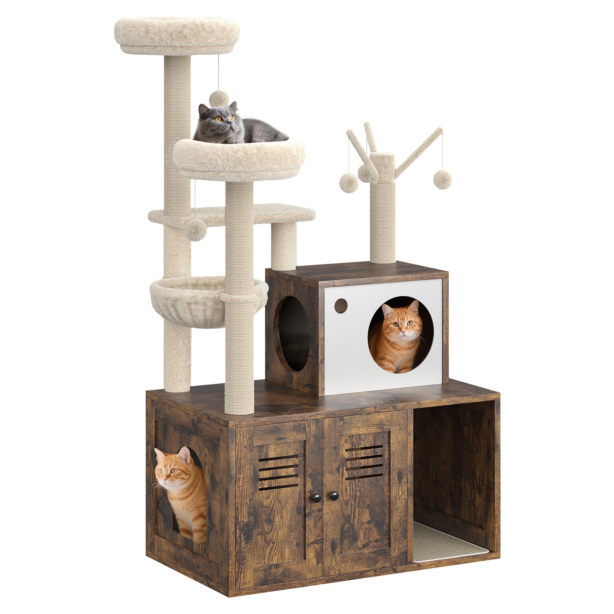 Amazon | 猫砂収納キャビネット 猫タワー 猫トイレ収納 猫トイレカバー Amazon | 猫砂収納キャビネット 猫タワー 猫トイレ収納 猫トイレカバー