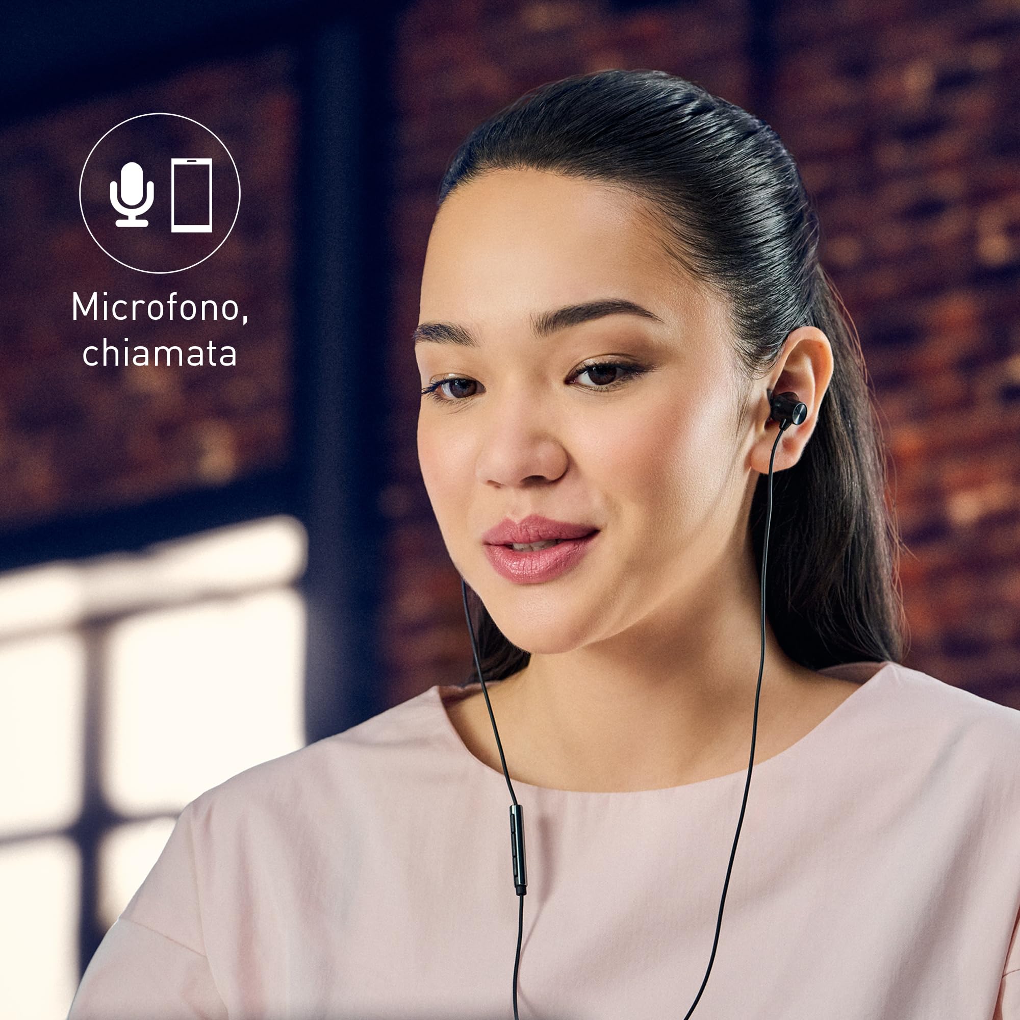 Panasonic RP-TCM225DEK Auricolari In-Ear USB-C con Microfono e Telecomando, Cavo 1,2m, Nero