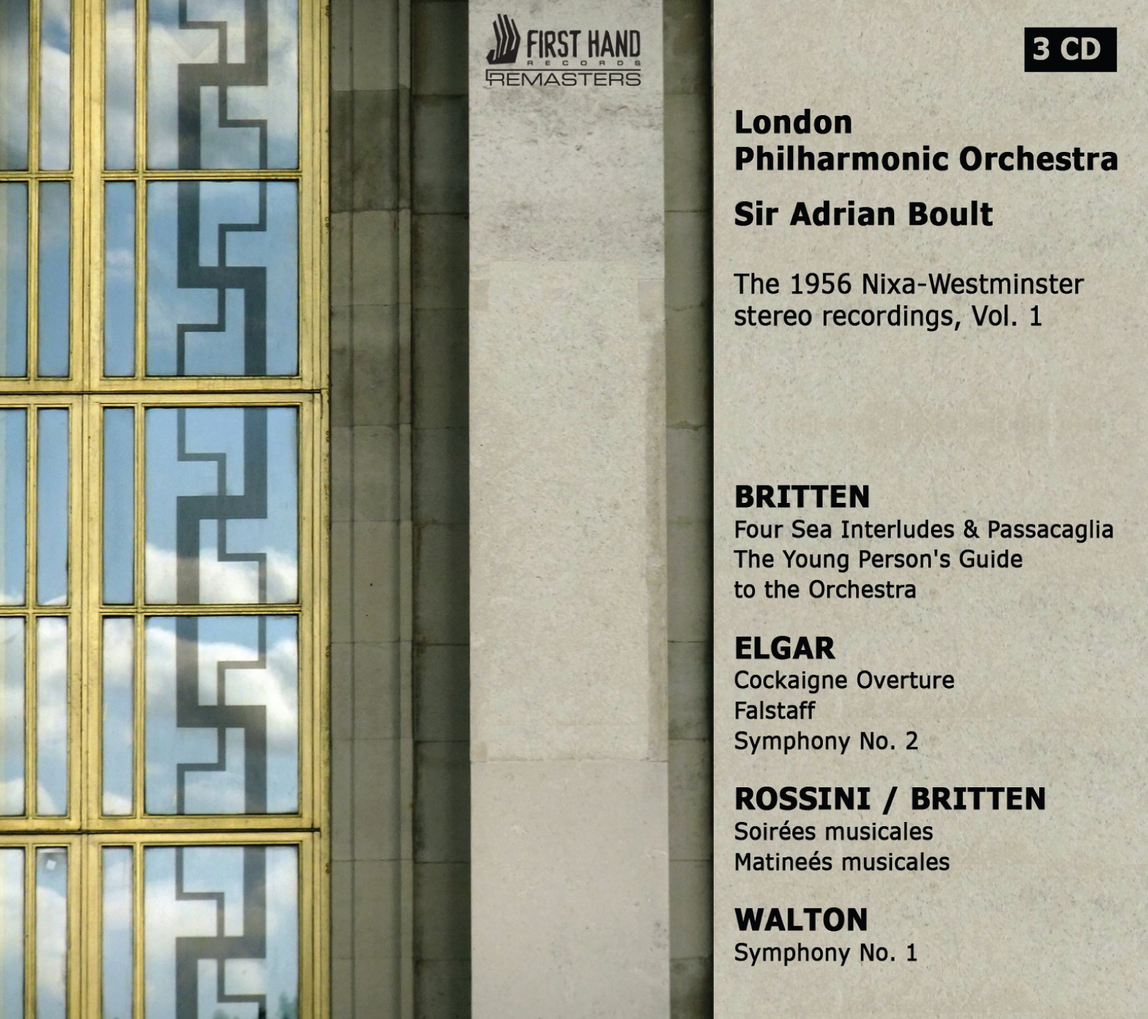V1: 1956 Nixa-Westminster Recordings [Audio CD] Boult; London Philharmnonic Orchestra; Benjamin Britten and Adrian Boult