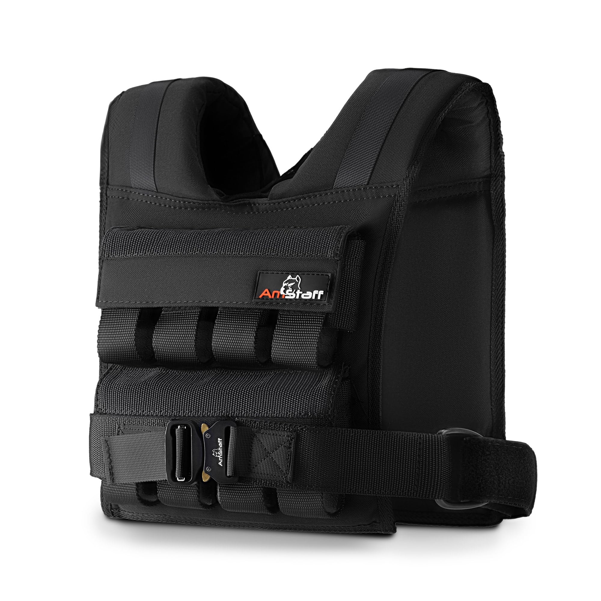 Amstaff Adjustable Weighted Vest with Iron Blocks - Weight Vests for Men Women - Versatile Wearable Weighted Vest