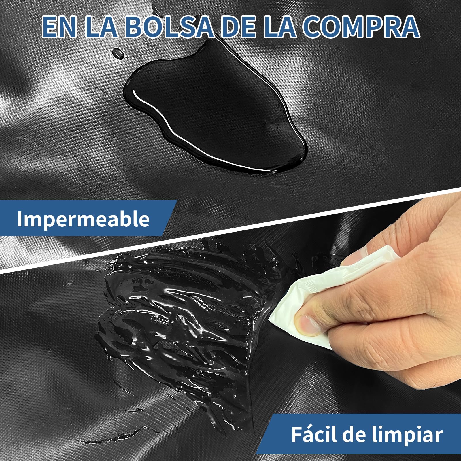 Carros de Compra, con Bolsillo para Congelados, 46L Carro de la Compra de 4 Ruedas, Carrito Compra Plegable de Aluminio (Azul)