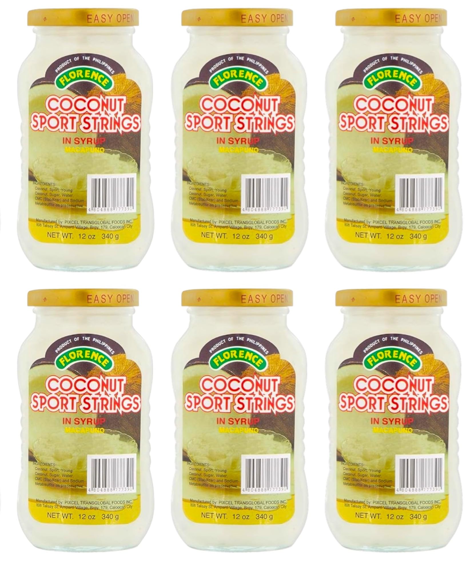 Amazon.co.jp: FLORENCE MACAPUNO SLICE IN SYRUP 340g - ココナツ