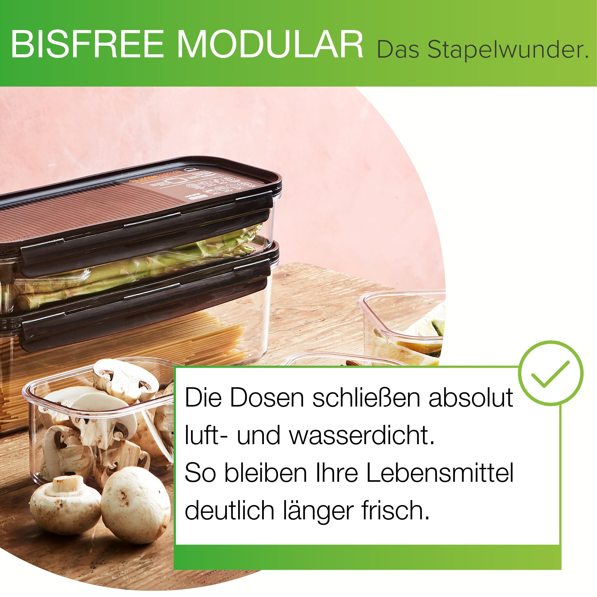 LockUndLock Bisfree Modular pojemnik na żywność, wielokolorowy, 4,80 l