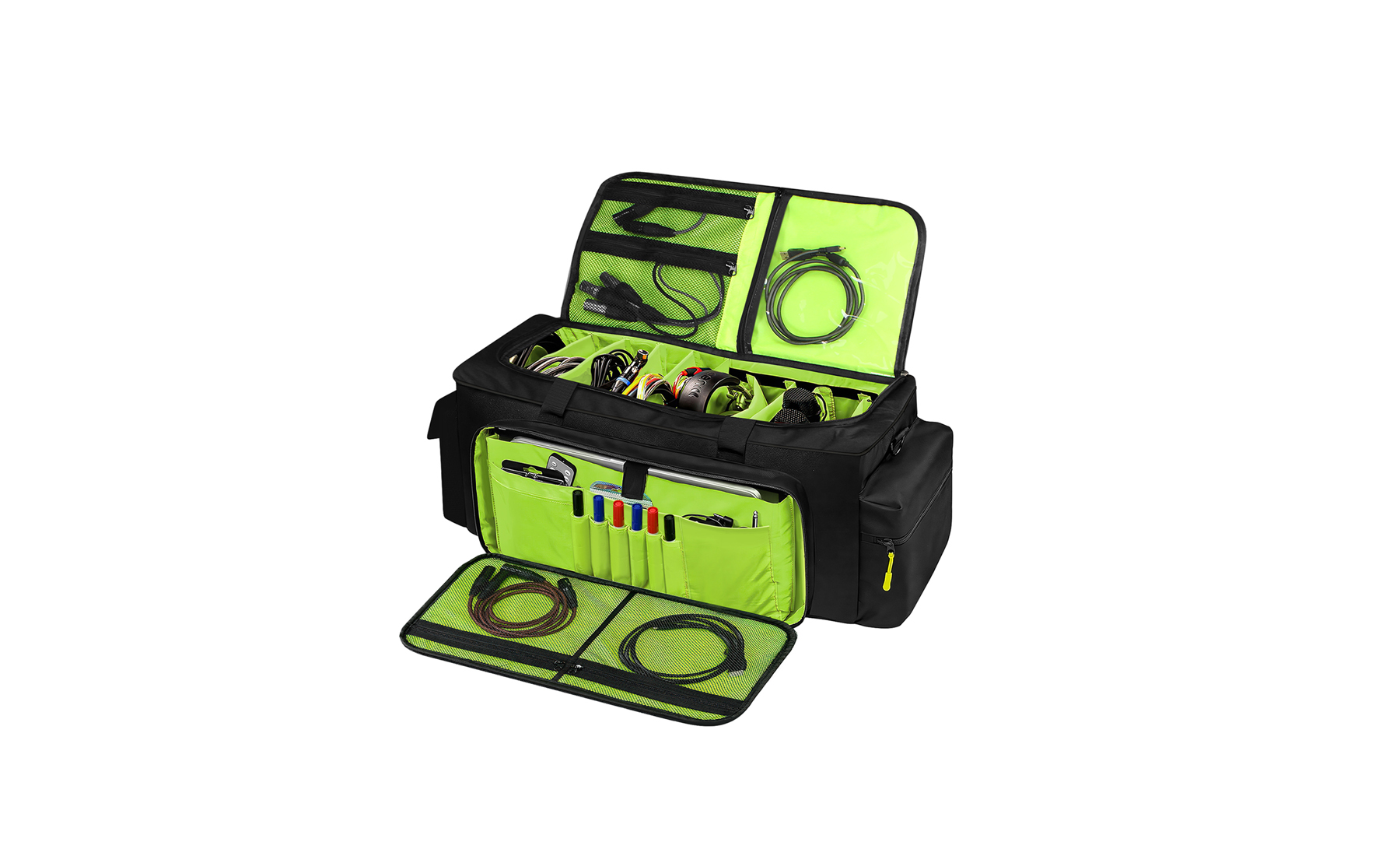 Amazon.com: XIDIHF Large DJ Cable Gig Bag with Adjustable Dividers