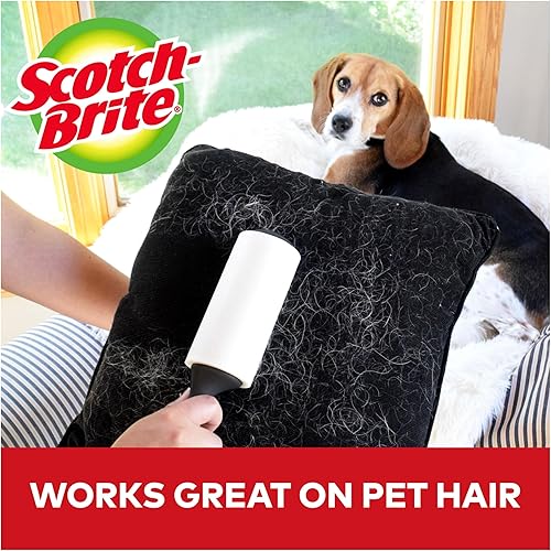 Miniatura 4 de Scotch-Brite Mini rodillo de pelusa, 24 rodillos, 30 hojas por rodillo, 720 hojas en total