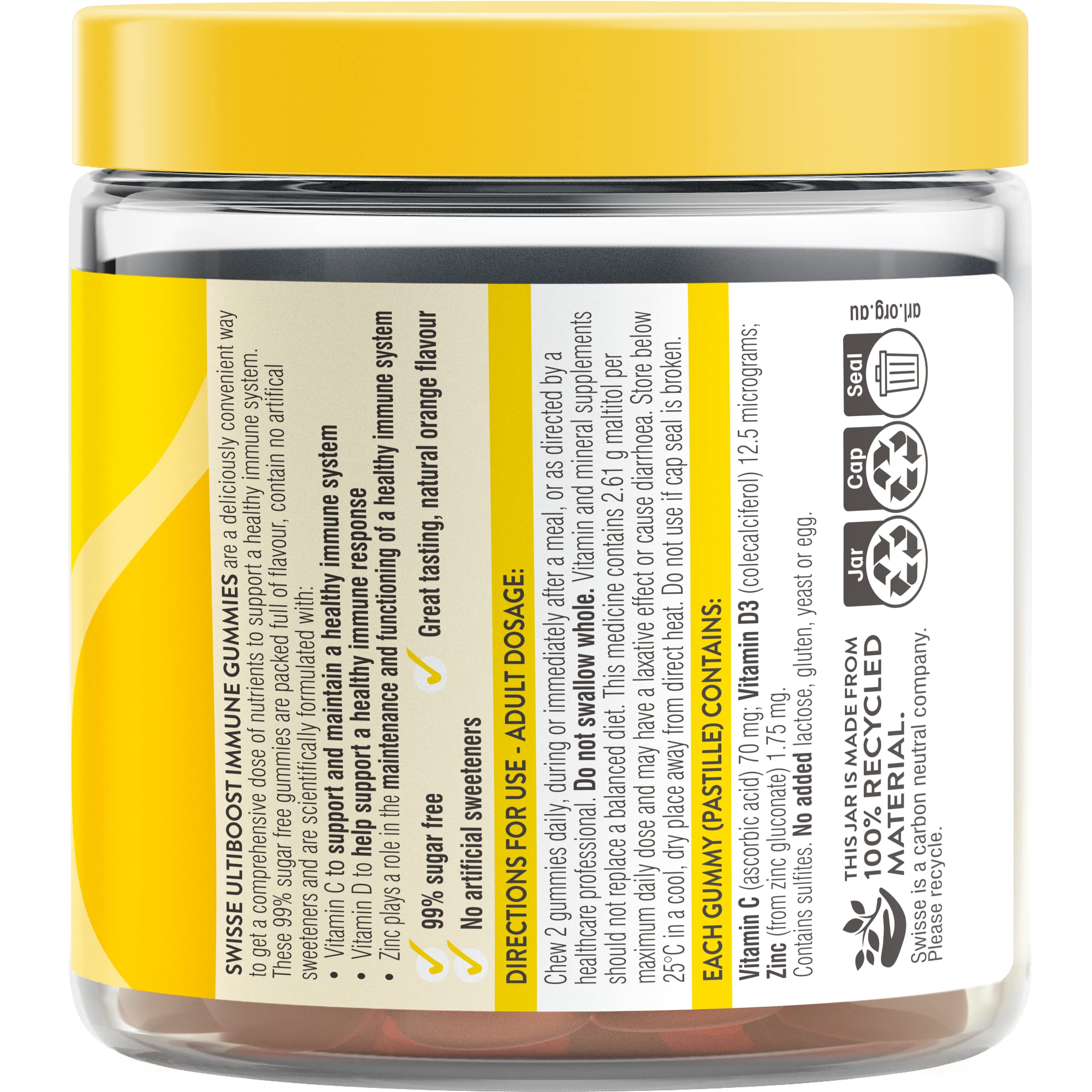 Swisse Ultiboost Immune Gummies, 60 Gummies : Amazon.com.au: Health,  Household & Personal Care