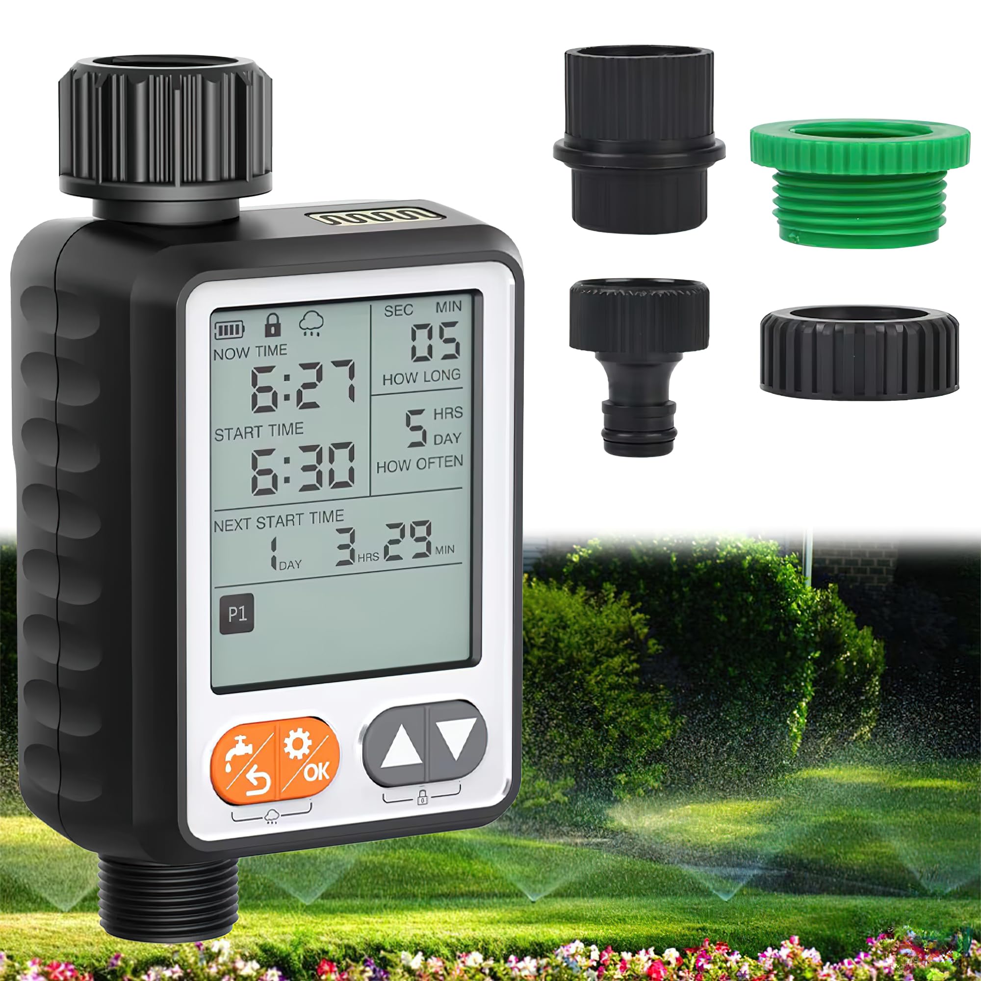 See full amazon price history chart for MULZI Automatic Plant Water Dropper with Programmable Timer, Digital Controller, Sensor Drip Irrigation System, IP67 Waterproof, 3.3” Large LCD, 10 Separate Set, Auto On/Off, Gardening Tool MULZI Automatic Plant Water Dropper with Programmable Timer, Digital Controller, Sensor Drip Irrigation System, IP67 Waterproof, 3.3” Large LCD, 10 Separate Set, Auto On/Off, Gardening Tool (B0DDCRMSDD) Amazon Price History, Amazon Price Tracker