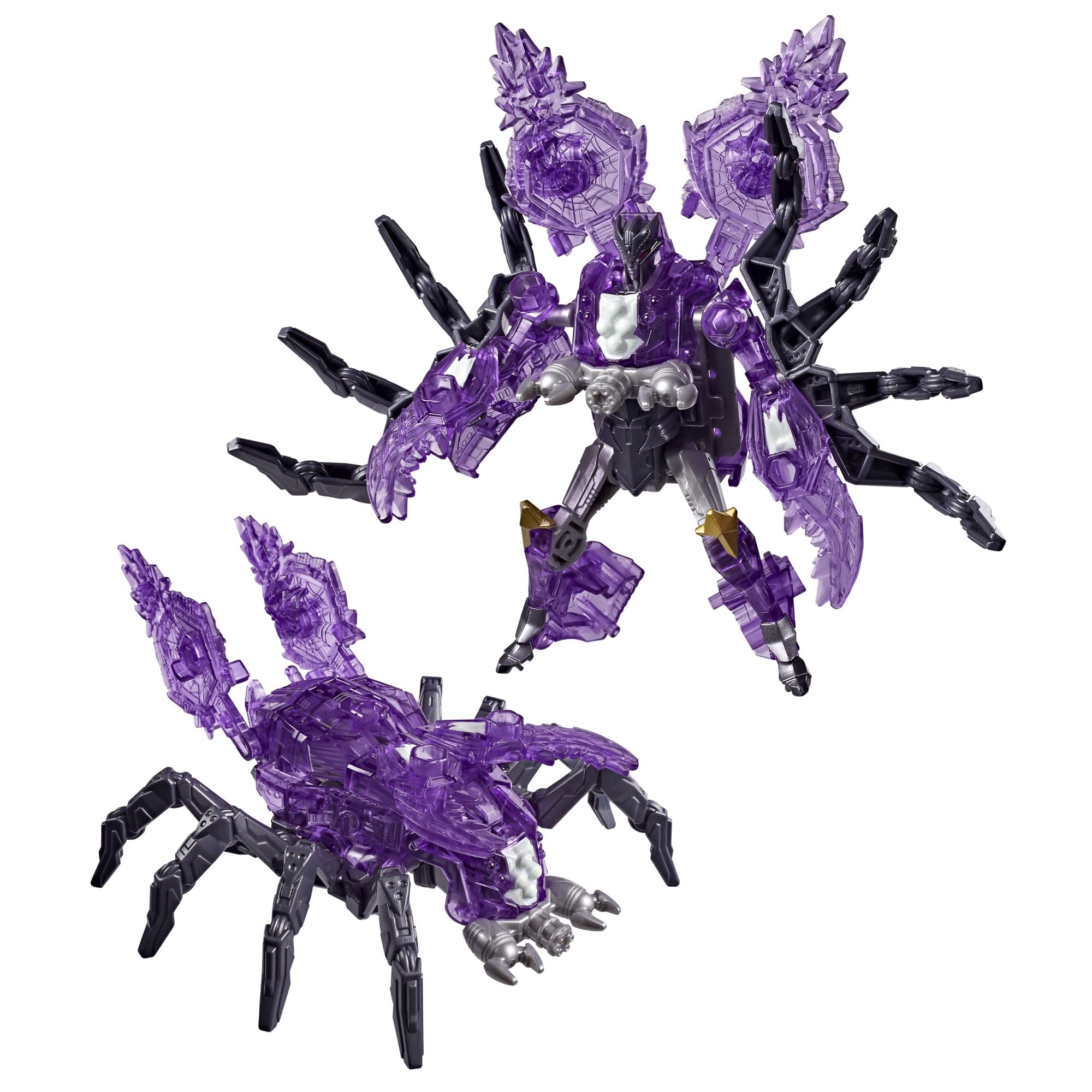 Transformers CYBERWORLD Airachnid Armoured Cyber Changers Energon Surge Action Figure | Quick Change to Spider Mode | Robot Toys for Kids 6+