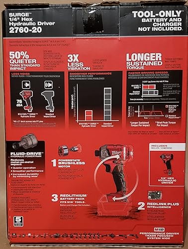Miniatura 2 de Milwaukee M18 FUEL SURGE - Destornillador de impacto hexagonal de 18 voltios de iones de litio sin escobillas de 1/4 pulgadas (solo herramienta)