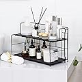 Bathroom Counter Organizer 10s Tool-Free Install, 2 Tier Bathroom Organizers and Storage, Collapsible Bathroom Organizer