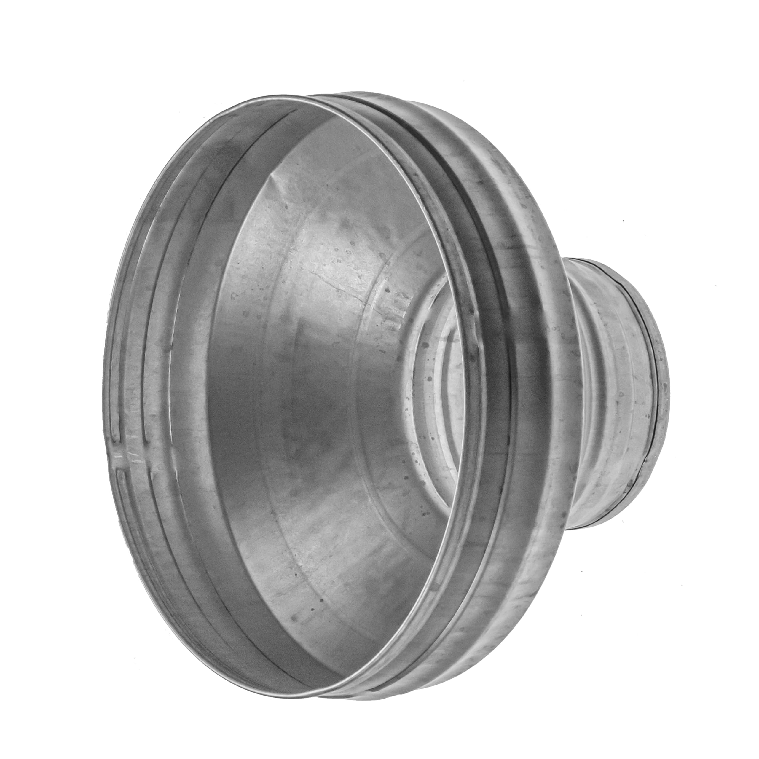 Réducteur de conduit de 160 à 80 mm avec joint en caoutchouc - Réducteur de conduit rond en acier galvanisé (drain, évacuation et ventilation)