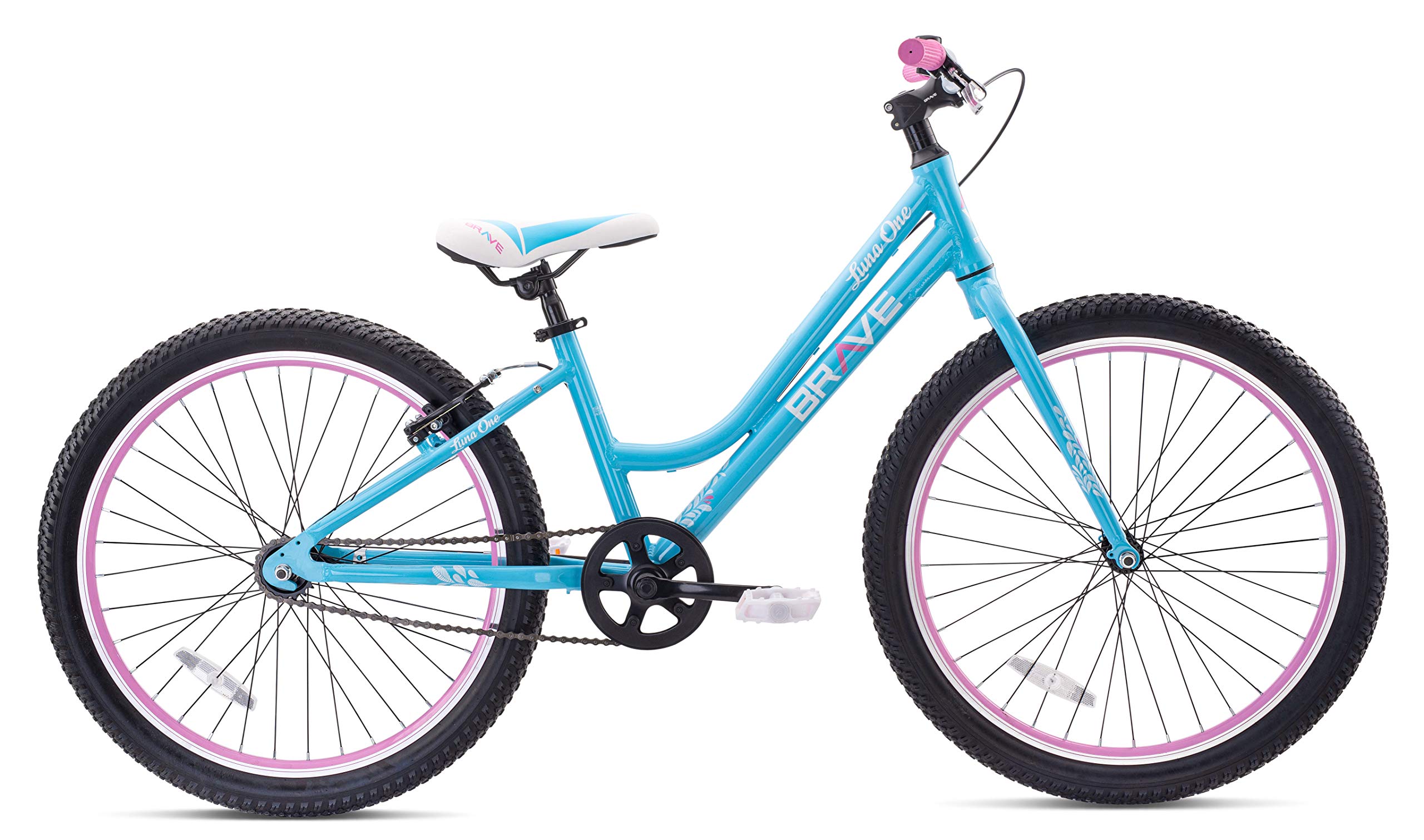 Revere Freestyle Kids 24" Girls Cruiser Bicycle for Ages 7-11 Years Old. Lightweight Aluminum Frame 