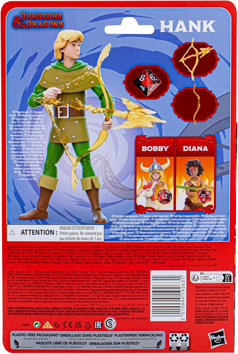 Dungeons & Dragons Cartoon Classics 6InchScale Hank the Ranger Action Figure D&D Toys BigaMart