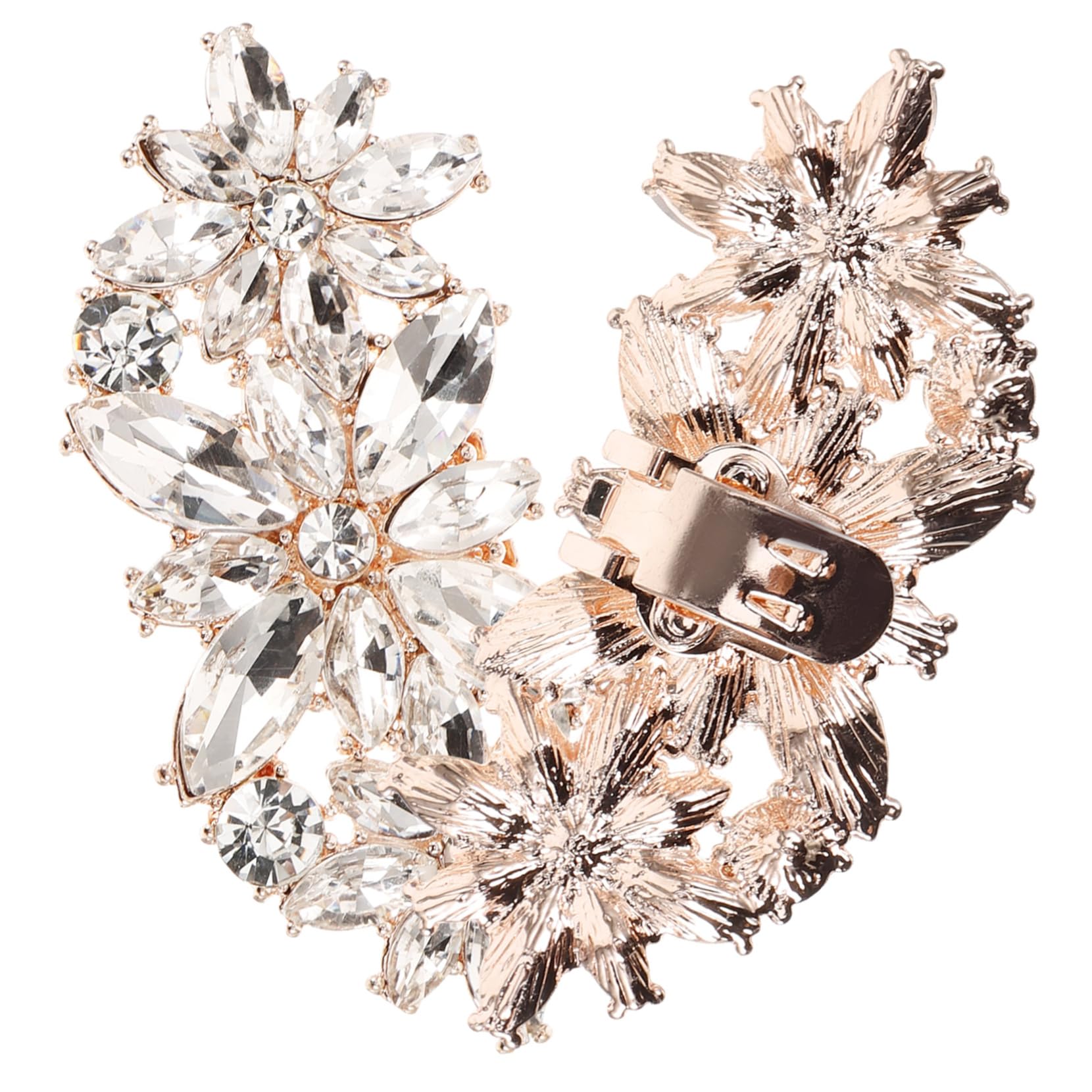 PACKOVE Accessori Per Fiori Di Scarpe Con Strass Matrimonio Decorazioni Clip Per Scarpe Adornare Calzante Decorazioni Matrimonio Fibbia Per Scarpe Rimovibile Golden Lega Di Zinco