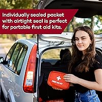 Vista 6 de Dealmed Hisopos de alcohol de 4 pulgadas, sellados individualmente, perfectos para kits de primeros auxilios portátiles, 3 hisopos/paquete, 25