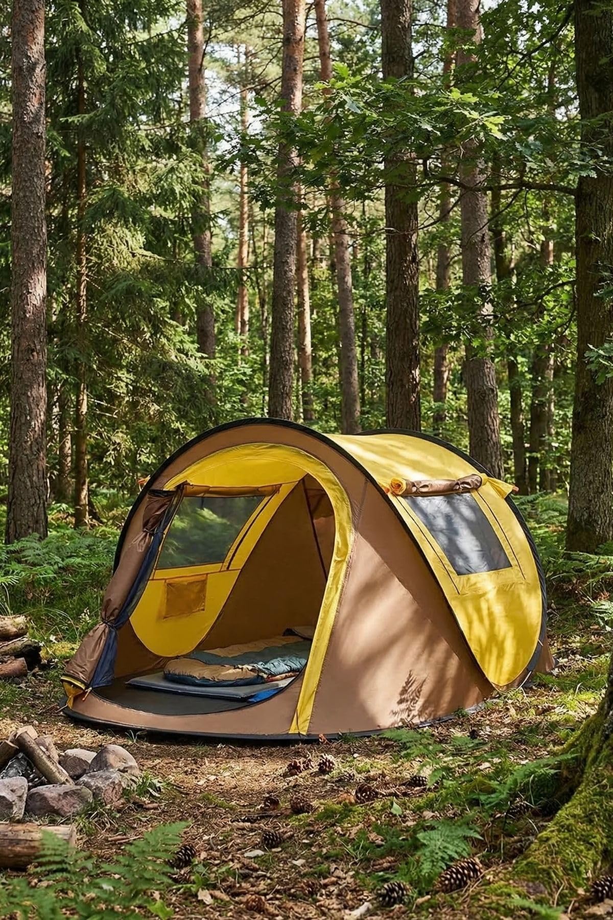 Buffer 2 Kişilik Vagon Tipi Yarı Otomatik Kamp Çadırı, Çift…