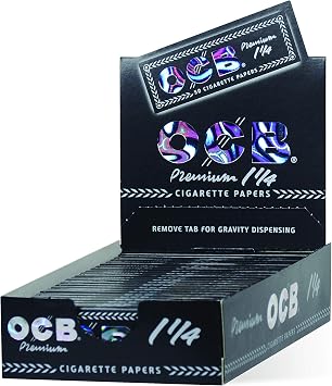 OCB - علبة عرض أوراق دوارة فاخرة مقاس 1 1/4 بوصة - 24 كتيبًا يحتوي كل كتيب على 50 ورقة