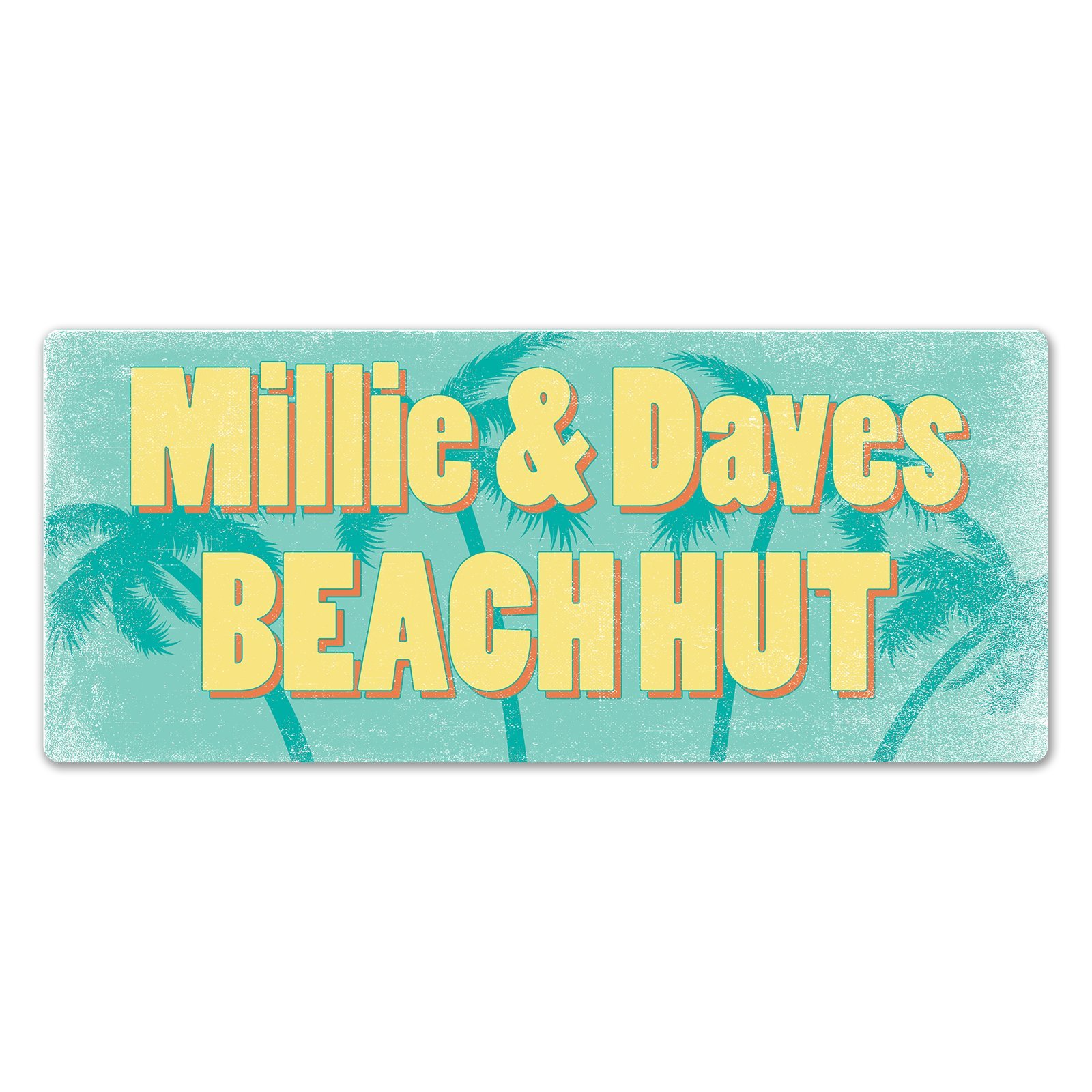 | Wtf | Wtf | Personalised Beach Hut Names | Twine - Metal Wall Sign Plaque Art Inspirational