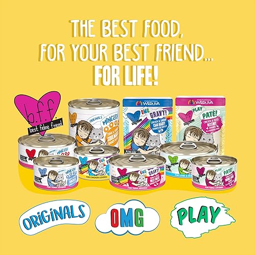 Miniatura 5 de Weruva B.F.F. Play - Best Feline Friend Paté Lovers, Aw Yeah!, Chicken & Lamb Laugh Out Loud con pollo y cordero, lata de 5.5 onzas (paquete de 8)