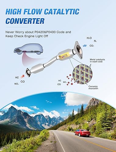 Miniatura 7 de Nilight Convertidor catalítico para Nissan Sentra 2.0L 2007 2008 2009 2010 2011 2012, gato de ajuste personalizado (estándar EPA)