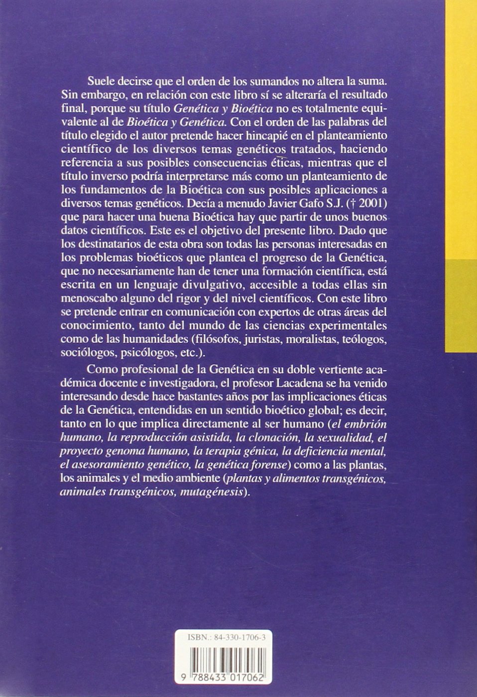 Genética y bioética (Cátedra de Bioética)