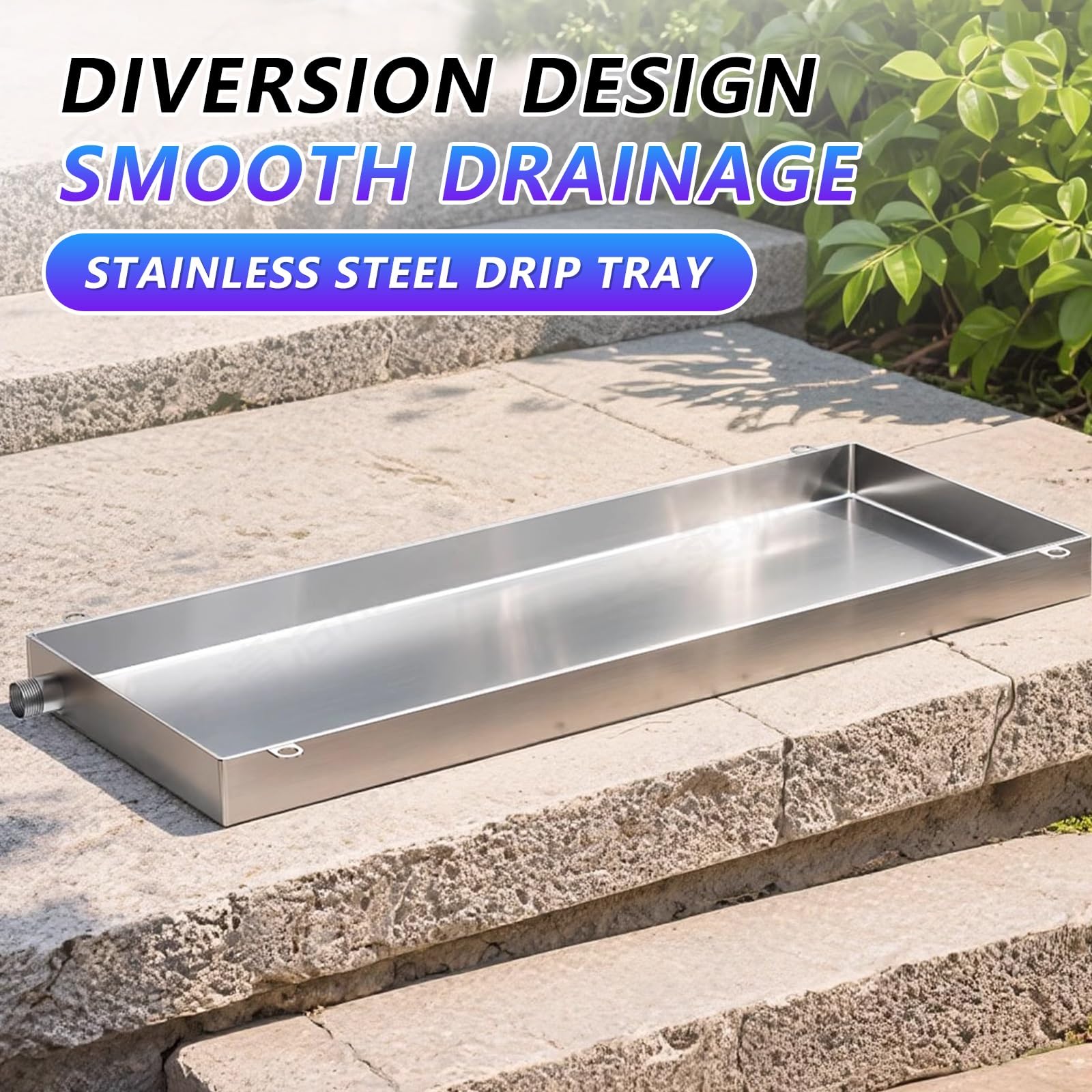 Bandeja de Drenaje de condensación de Acero Inoxidable de Alta Resistencia para Aire Acondicionado, diseñada para Evitar Fugas, con Bandeja antigoteo para Proteger el Suelo.
