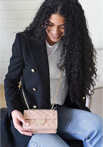 Miniatura 6 de SG SUGU - Bolso cruzado acolchado pequeño, bolso de hombro de diseño moderno, monedero para teléfono para mujer