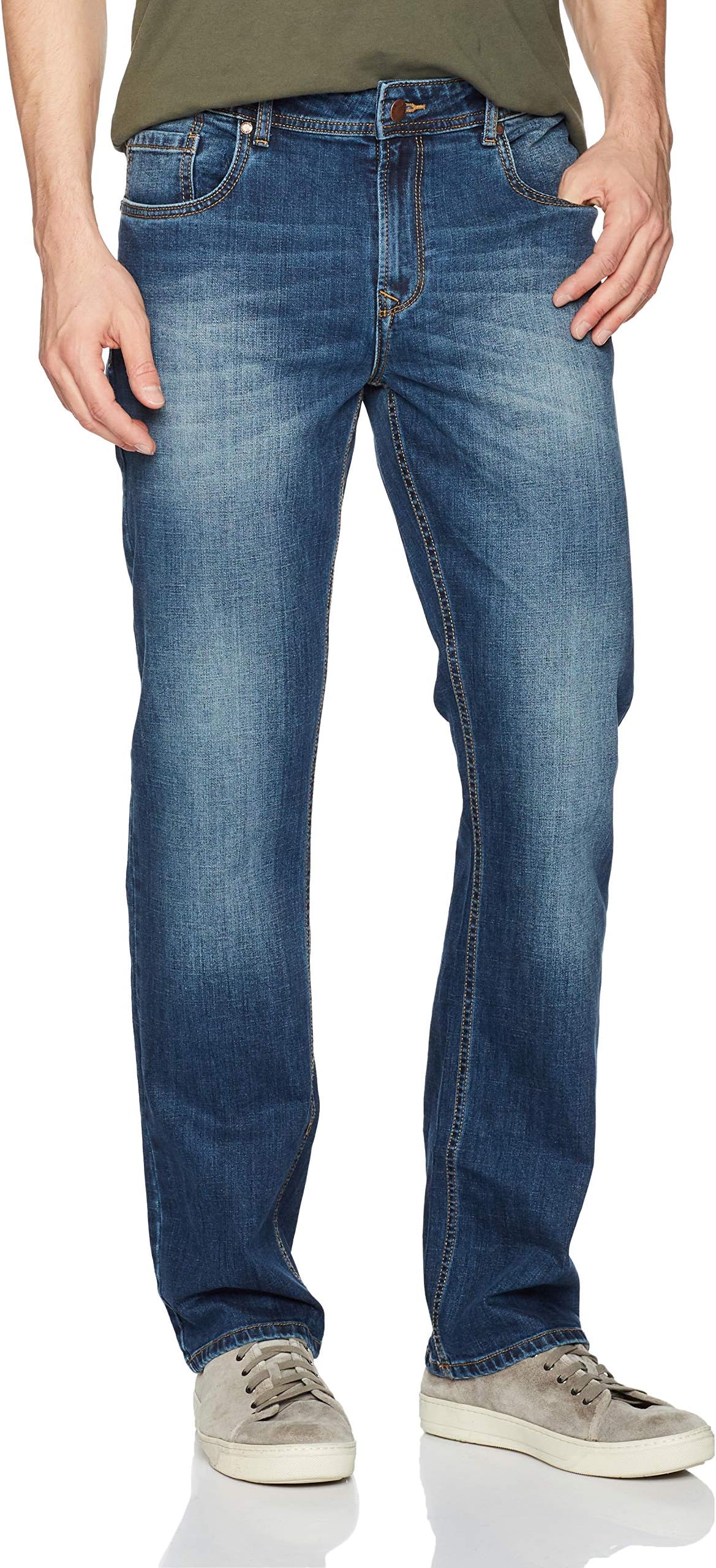 Comfort Denim Outfitters Men's Bootcut Fit Jeans 40Wx32L Dark Blue