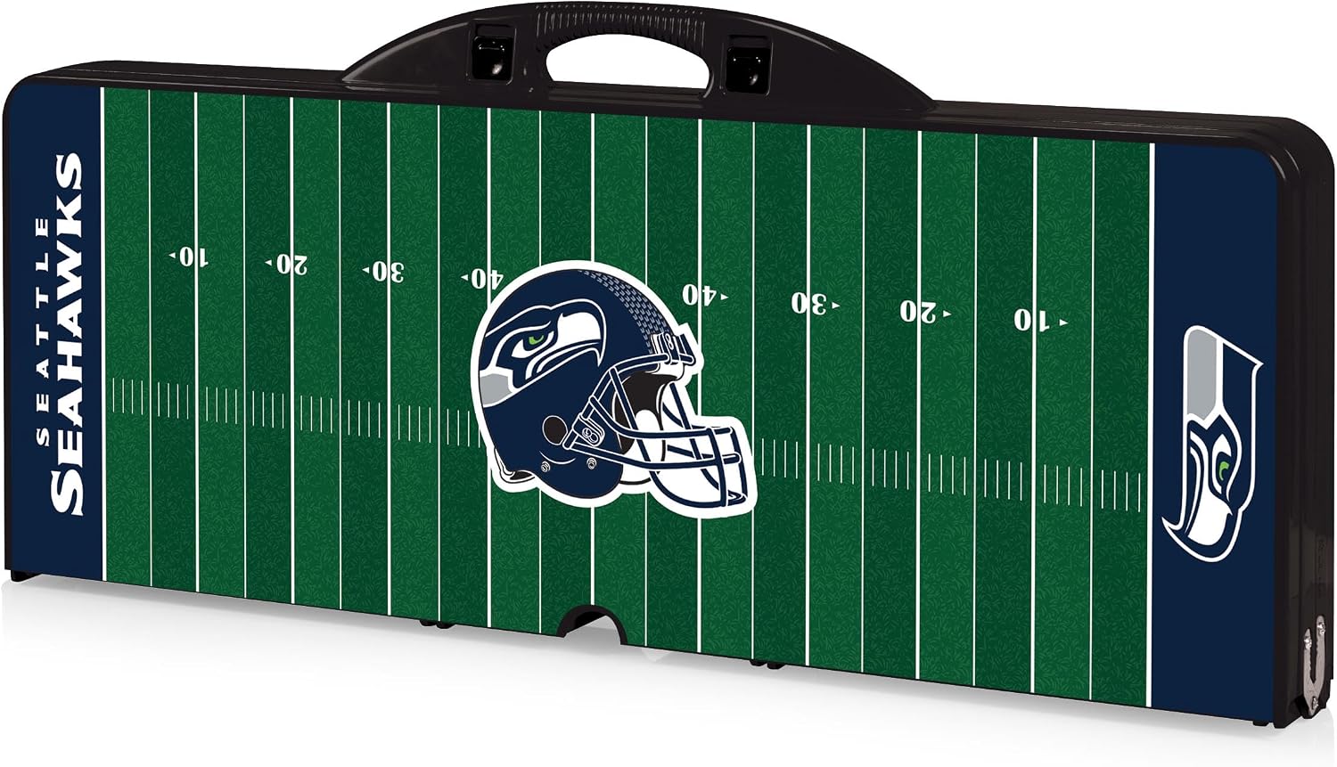 PICNIC TIME NFL Picnic Table Portable Folding Table with Seats and Umbrella