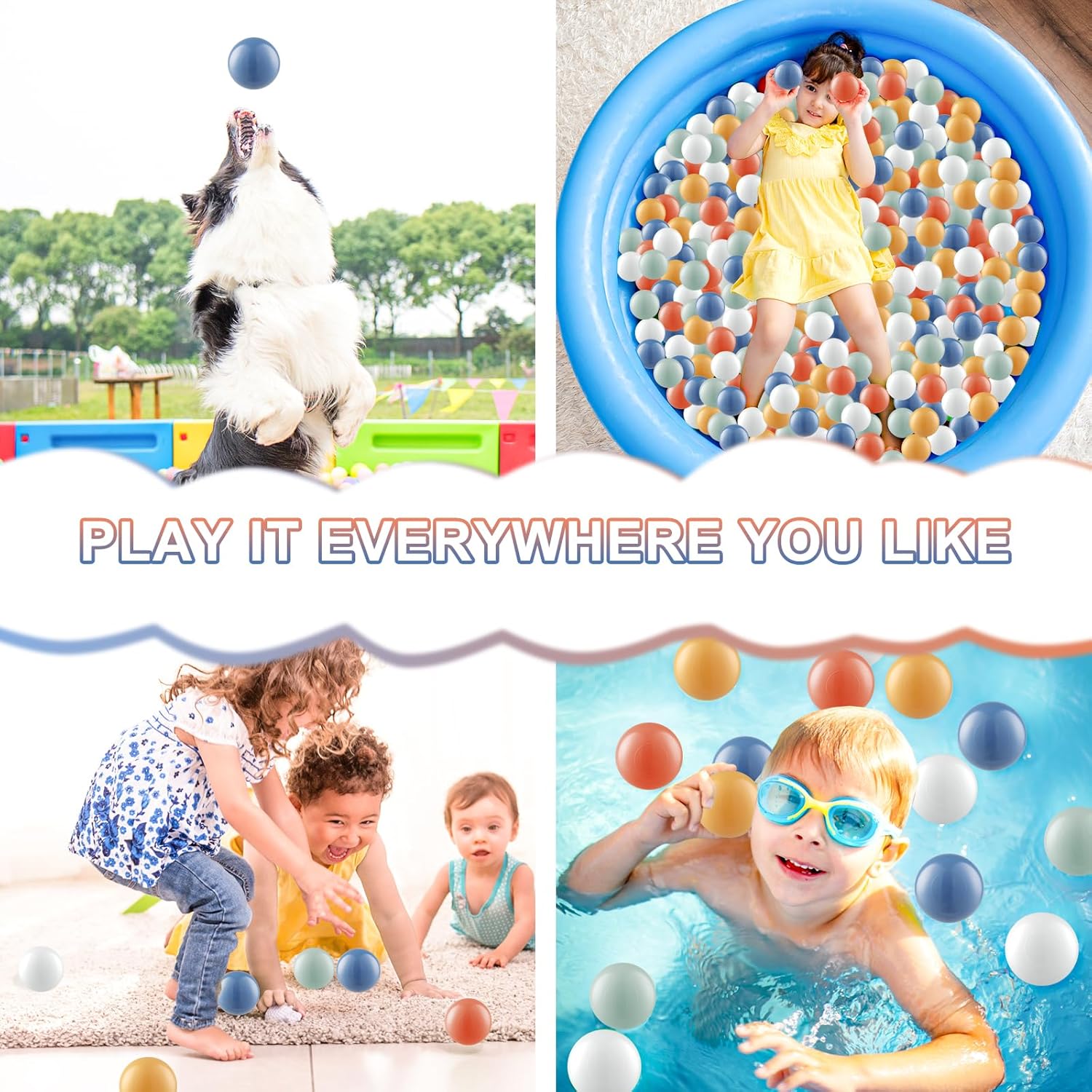 Clear Ball Pit Balls - Crush Proof Plastic Toy Balls for Boys and Girls