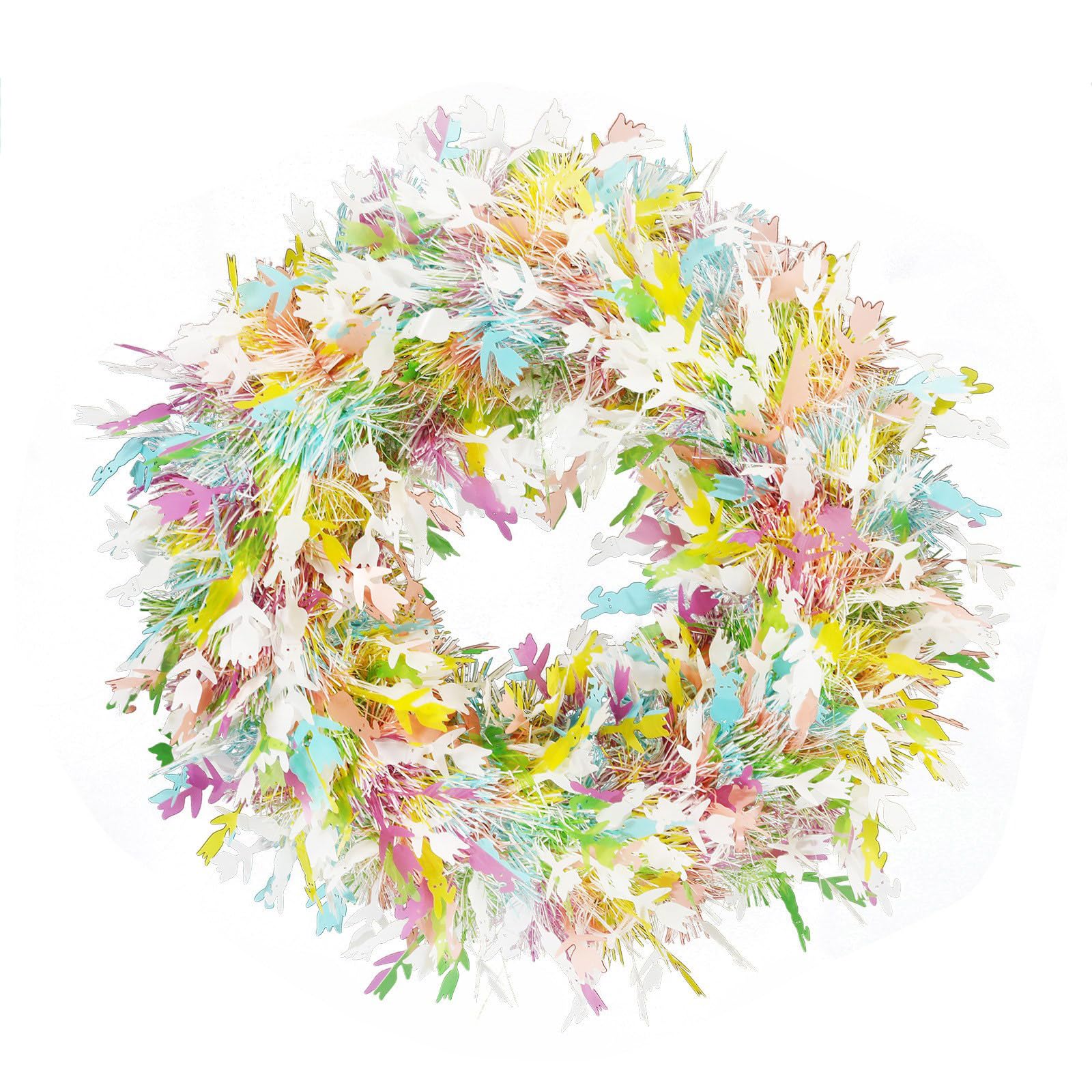 Klynovalu Artificial Wreath for Indoor and Outdoor Spring Wreath Wall Hanging Decoration for Wedding Party Holiday Decoration